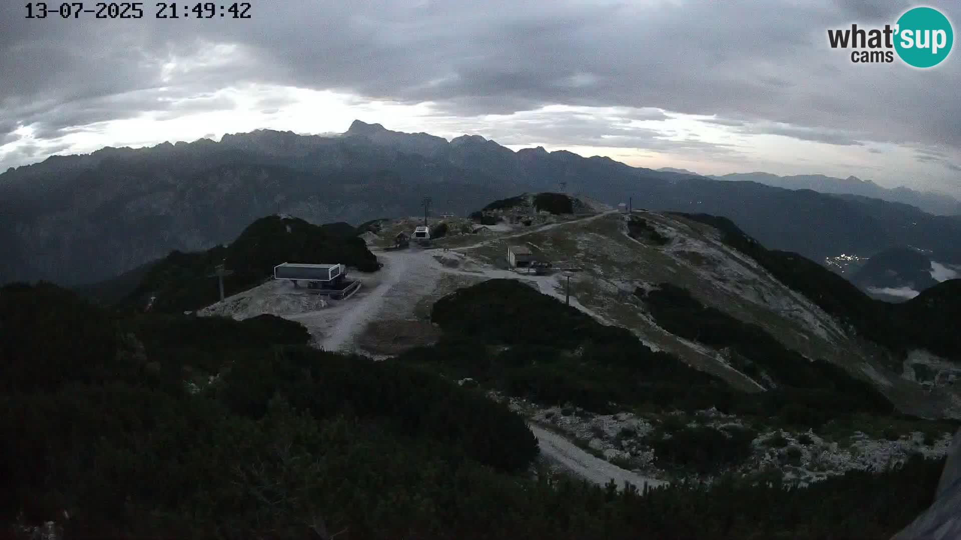 Stazione sciistica Vogel webcam Panorama dalla Orlova glave verso il Triglav