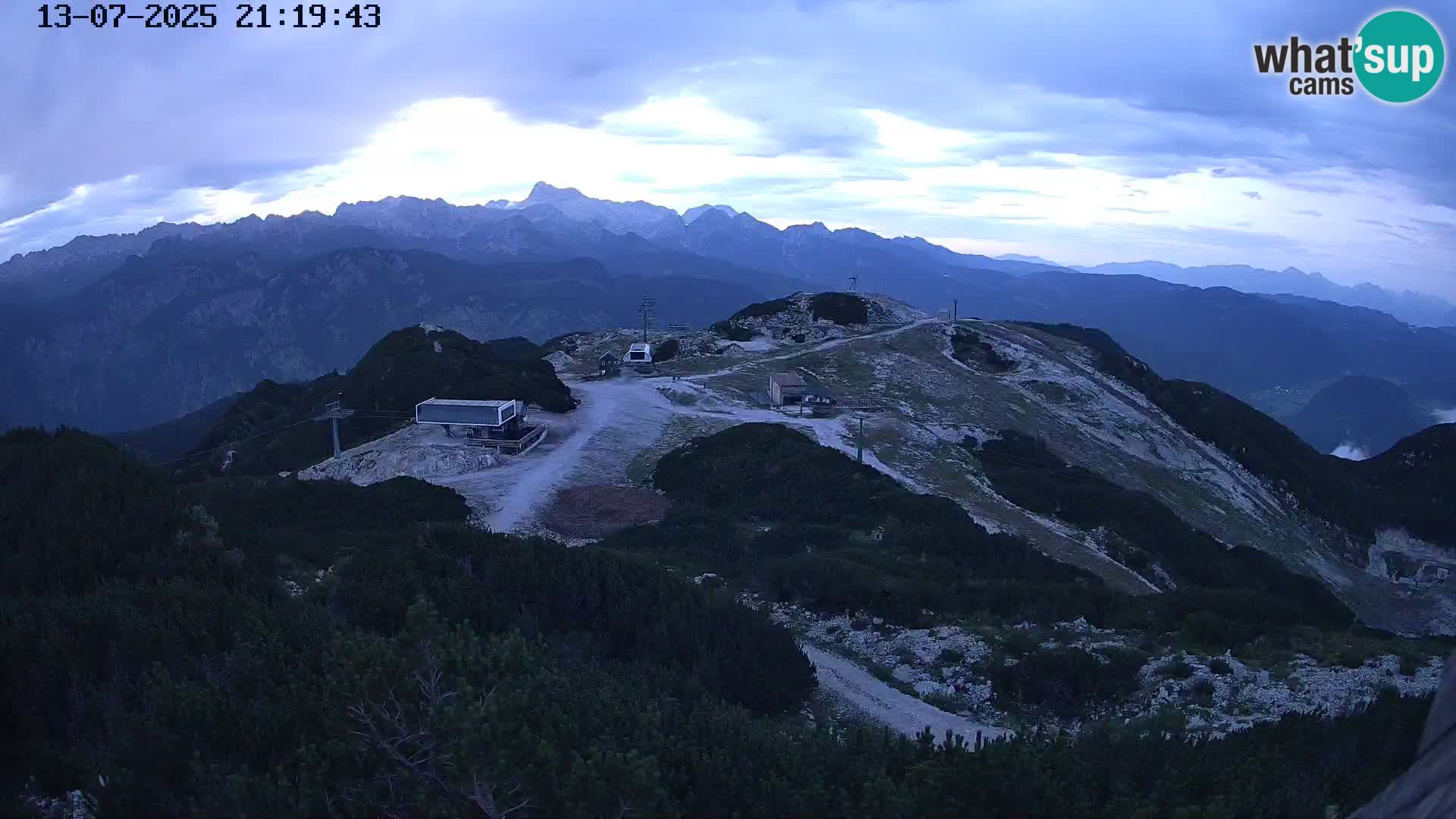 Skijalište Vogel web kamera panorama sa Orlove glave proti Triglavu