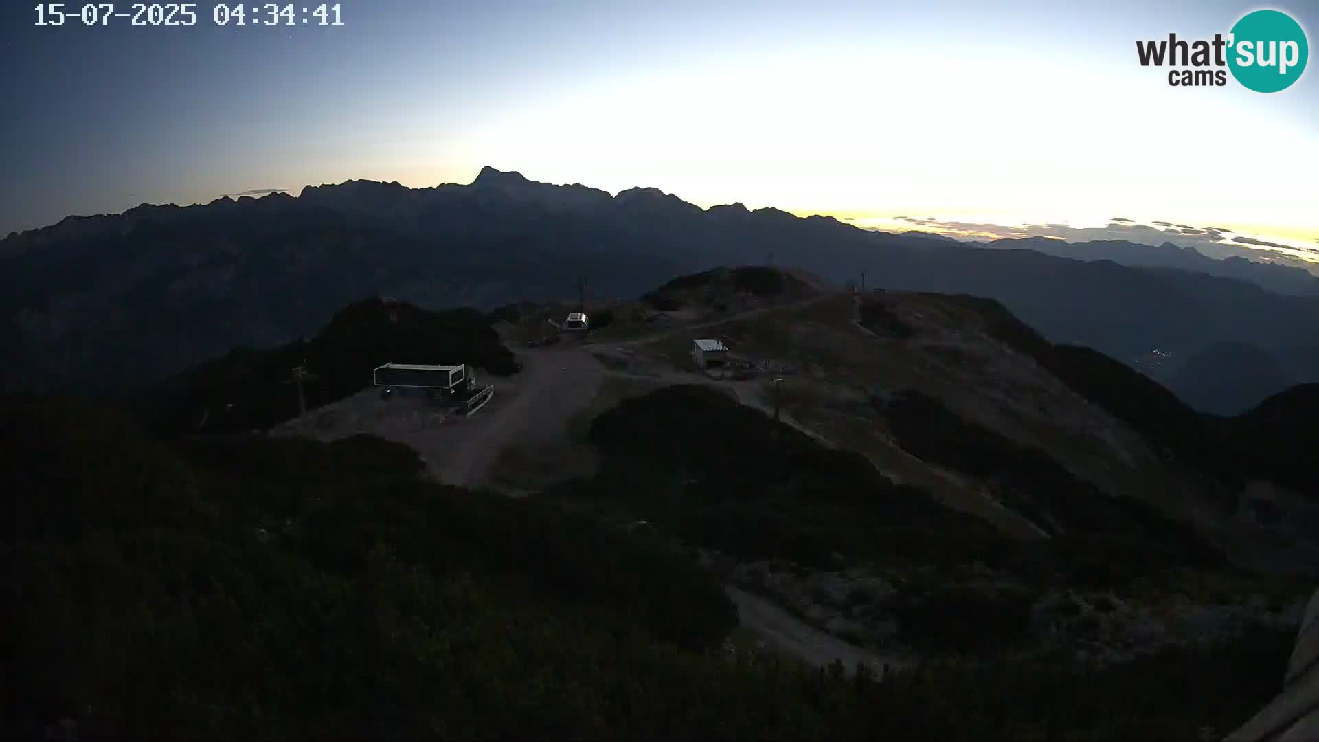 Stazione sciistica Vogel webcam Panorama dalla Orlova glave verso il Triglav