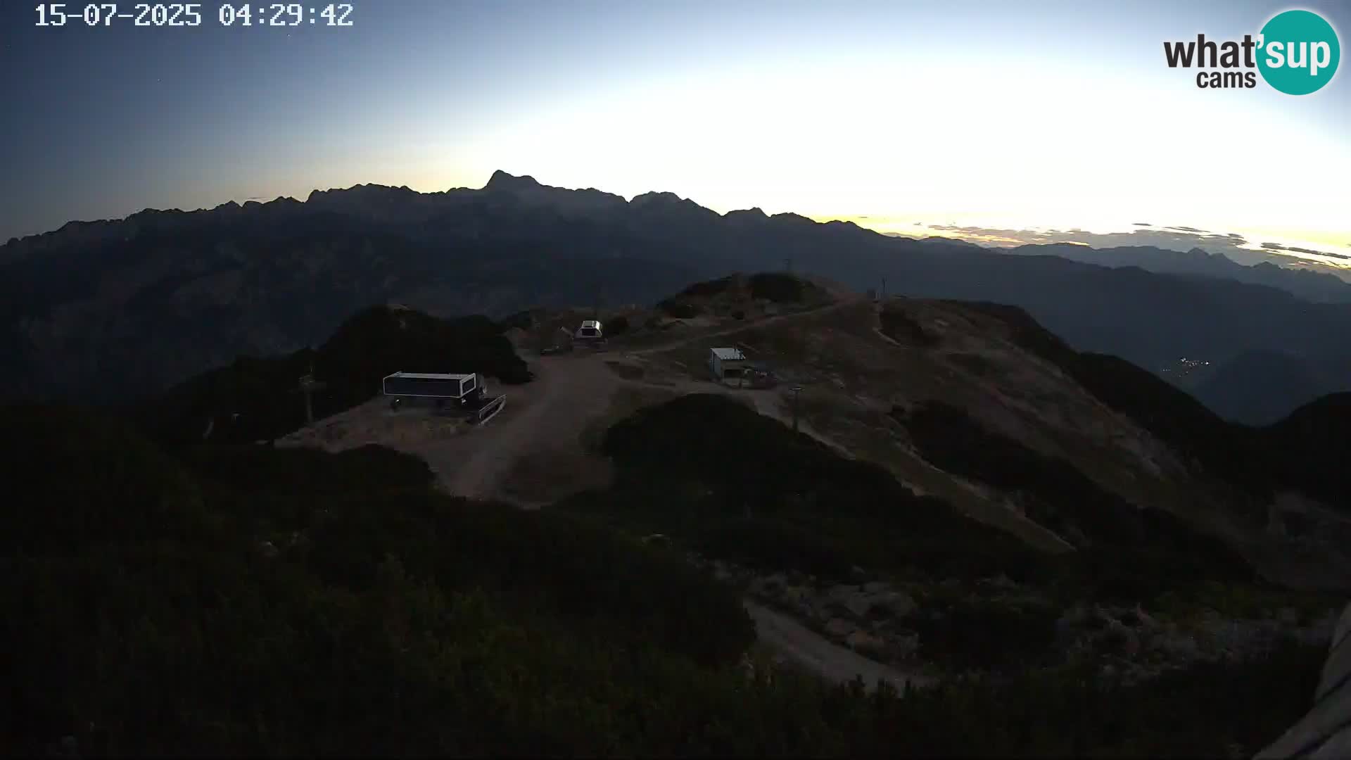 Skijalište Vogel web kamera panorama sa Orlove glave proti Triglavu