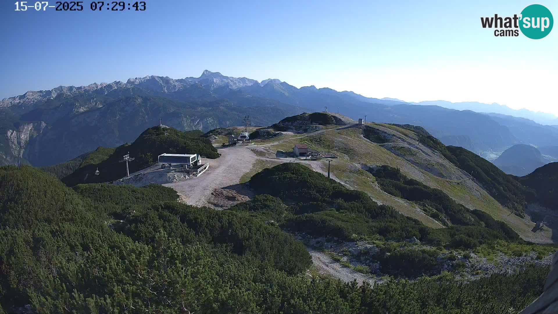 Skijalište Vogel web kamera panorama sa Orlove glave proti Triglavu
