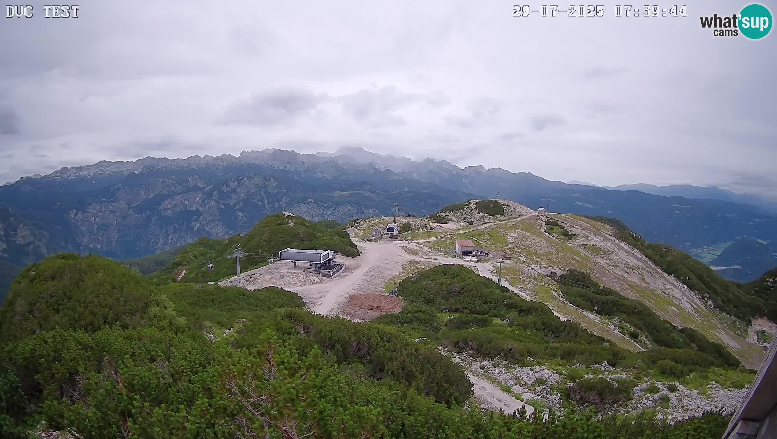 Stazione sciistica Vogel webcam Panorama dalla Orlova glave verso il Triglav