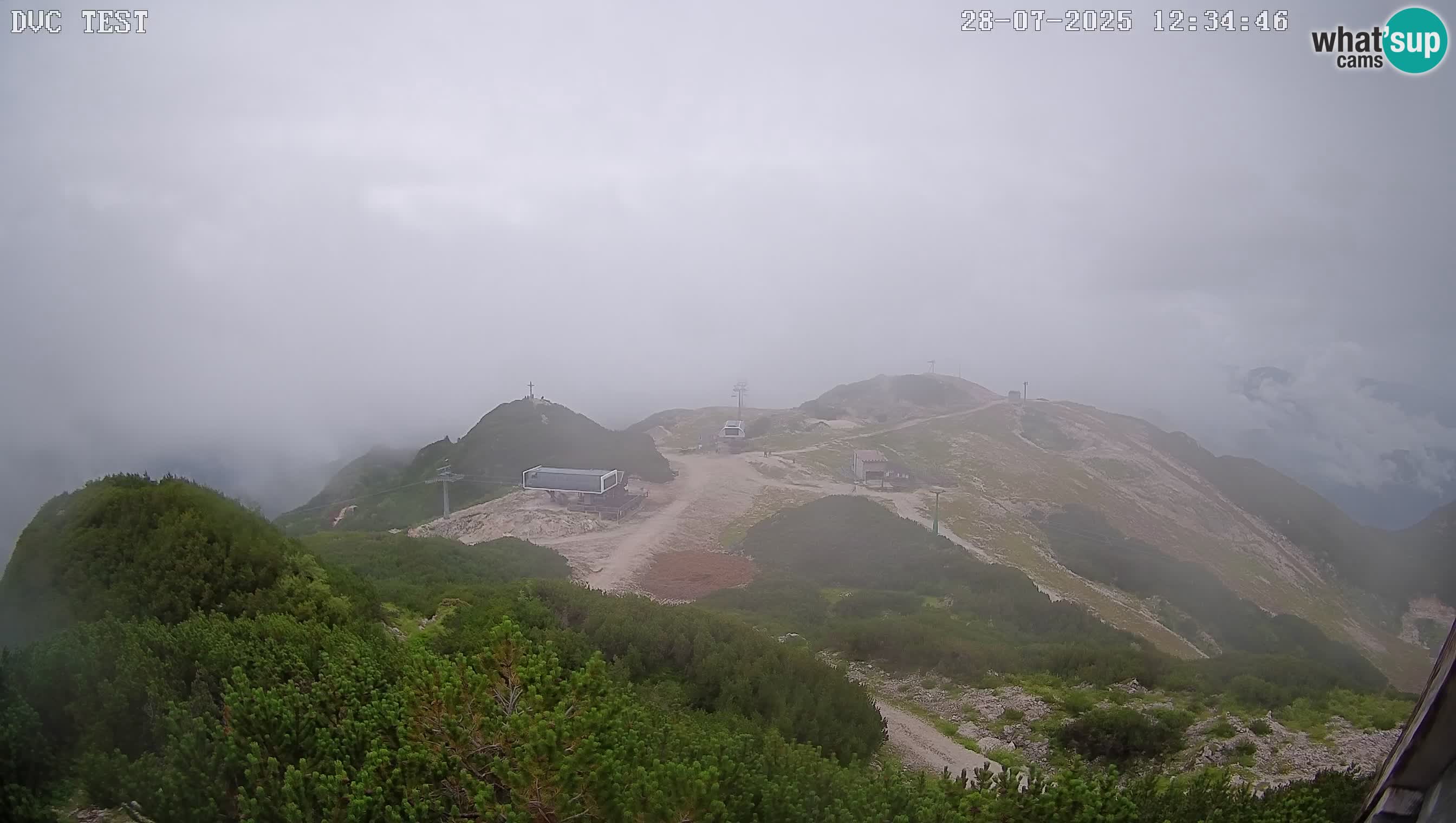 Vogel Ski Resort webcam View from Orlova Glava to Triglav