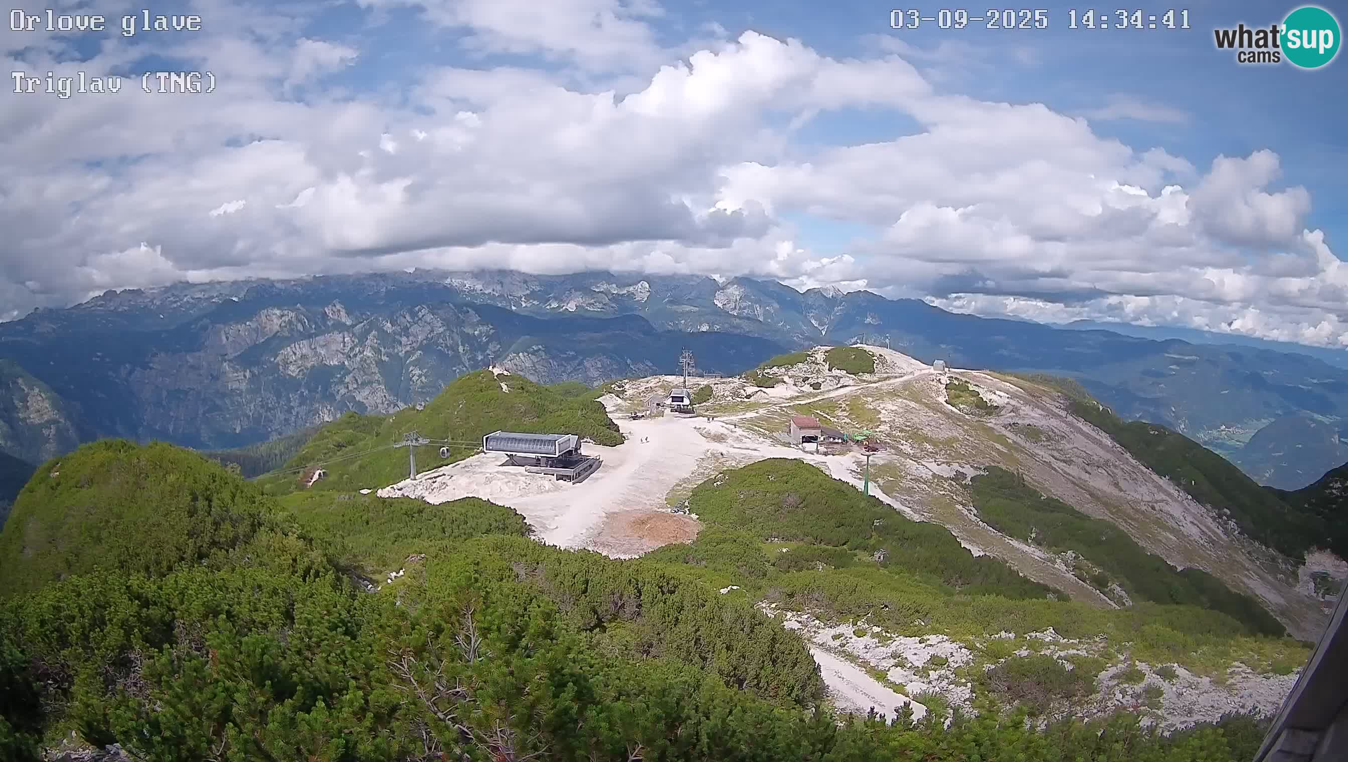 Skijalište Vogel web kamera panorama sa Orlove glave proti Triglavu