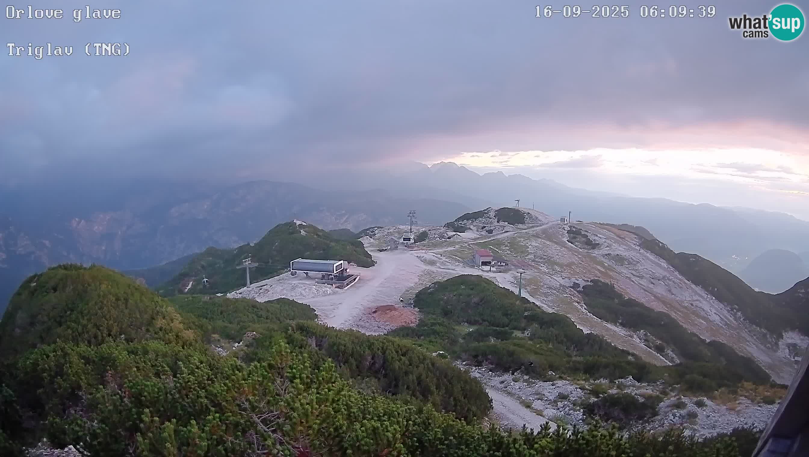Skigebiet Vogel webcam Orlova Glava und Triglav