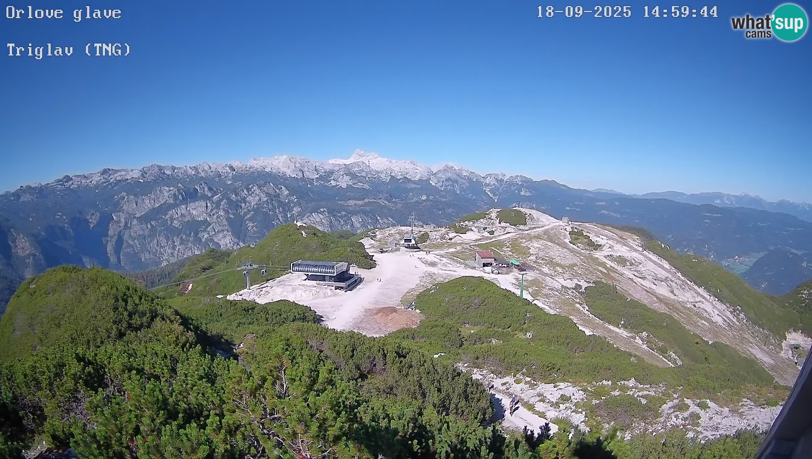 Smučišče Vogel Spletna kamera Pogled z Orlove Glave proti Triglavu