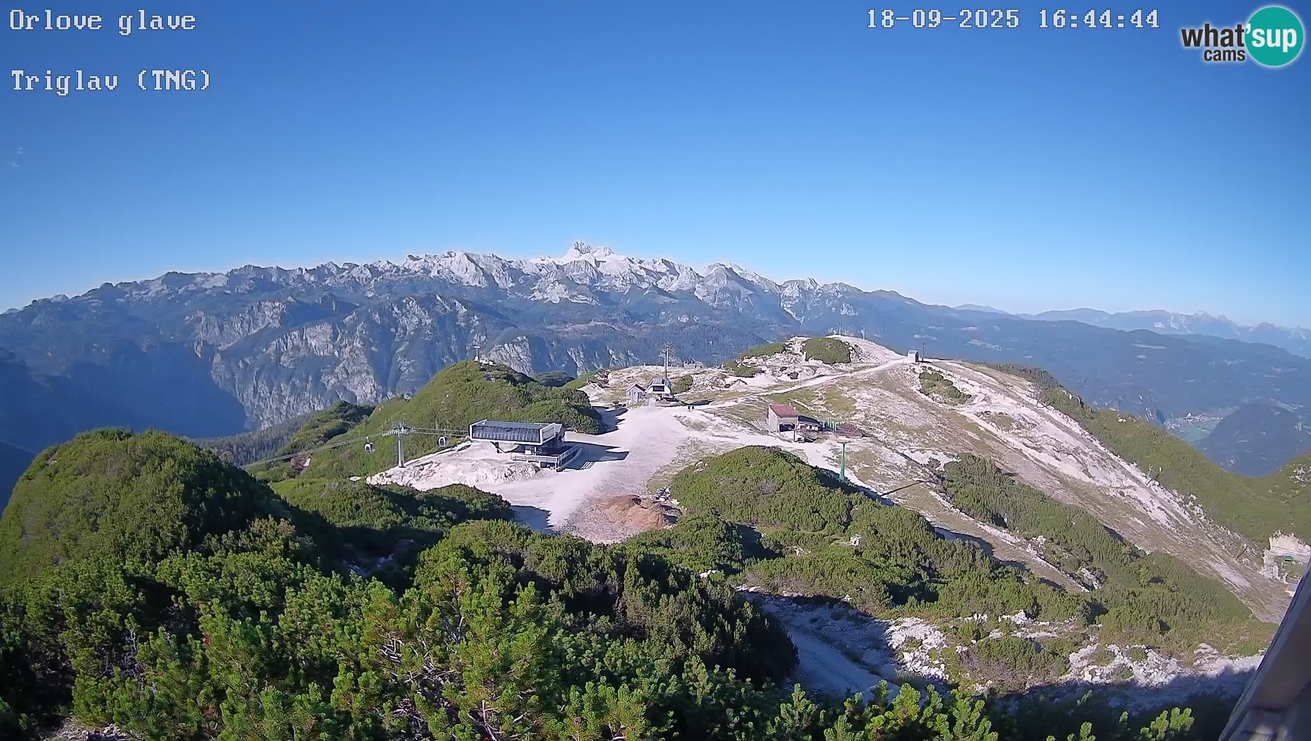 Skijalište Vogel web kamera panorama sa Orlove glave proti Triglavu