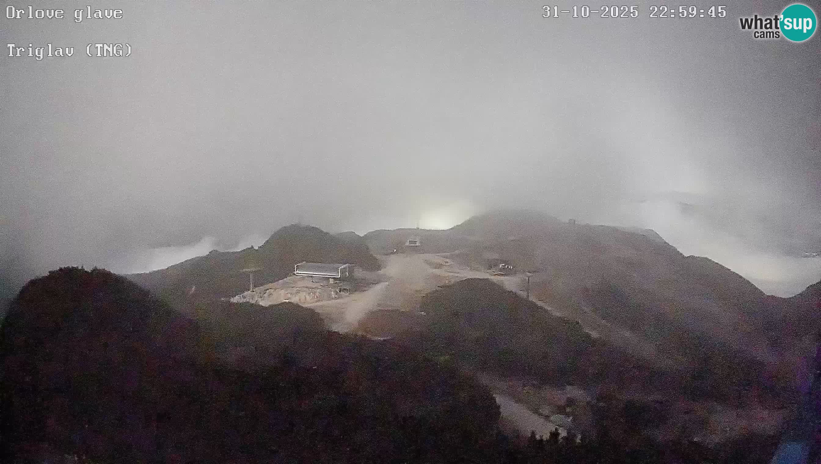 Vogel Ski Resort webcam View from Orlova Glava to Triglav