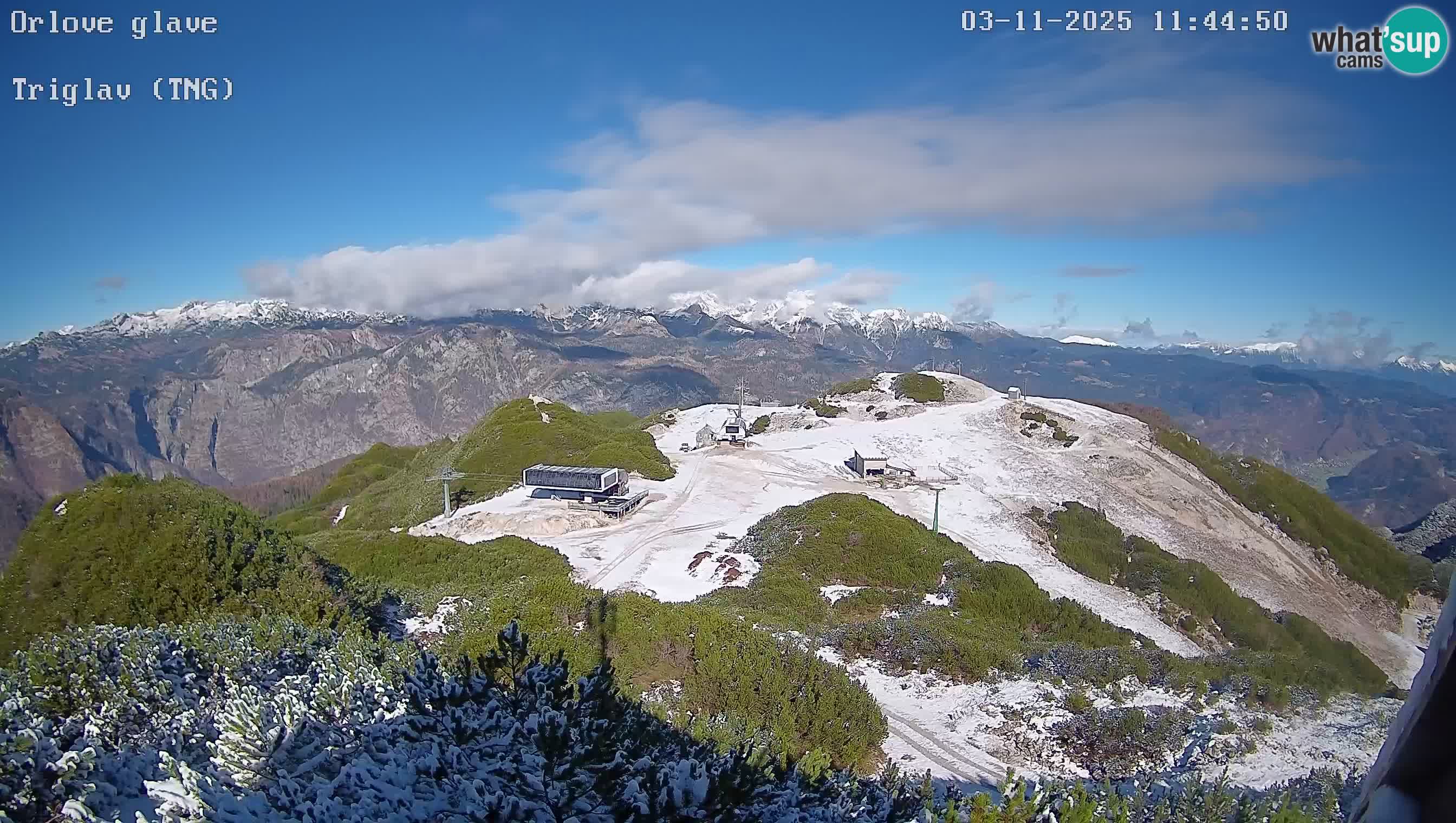 Skijalište Vogel web kamera panorama sa Orlove glave proti Triglavu
