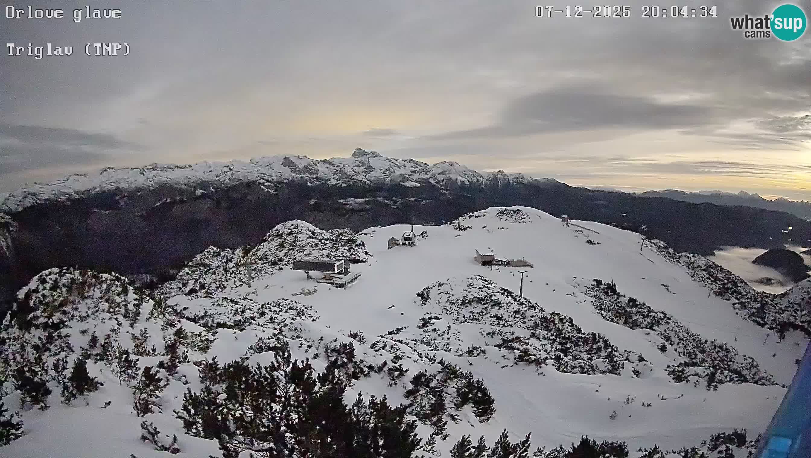 Skigebiet Vogel webcam Orlova Glava und Triglav