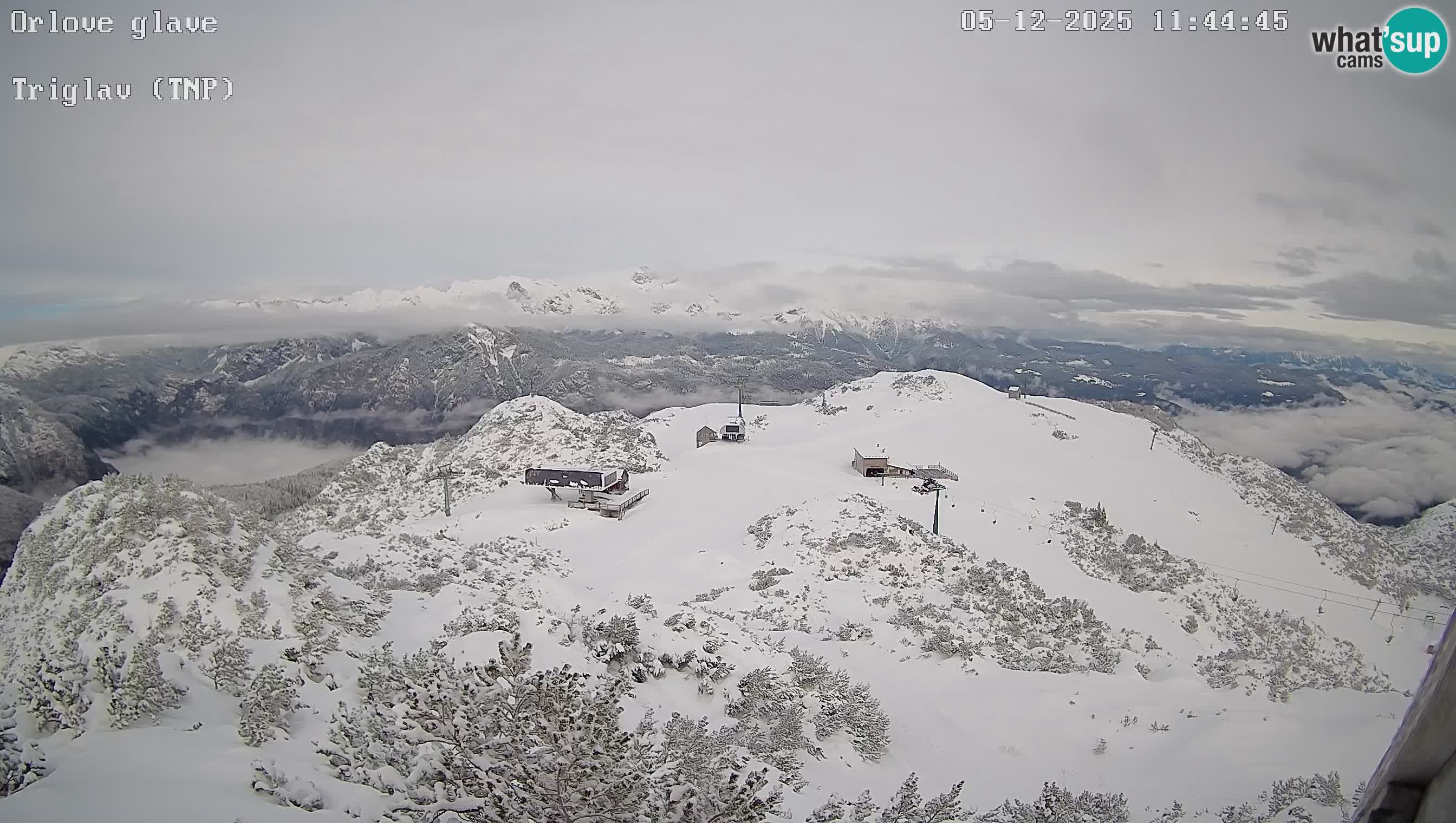 Skijalište Vogel web kamera panorama sa Orlove glave proti Triglavu