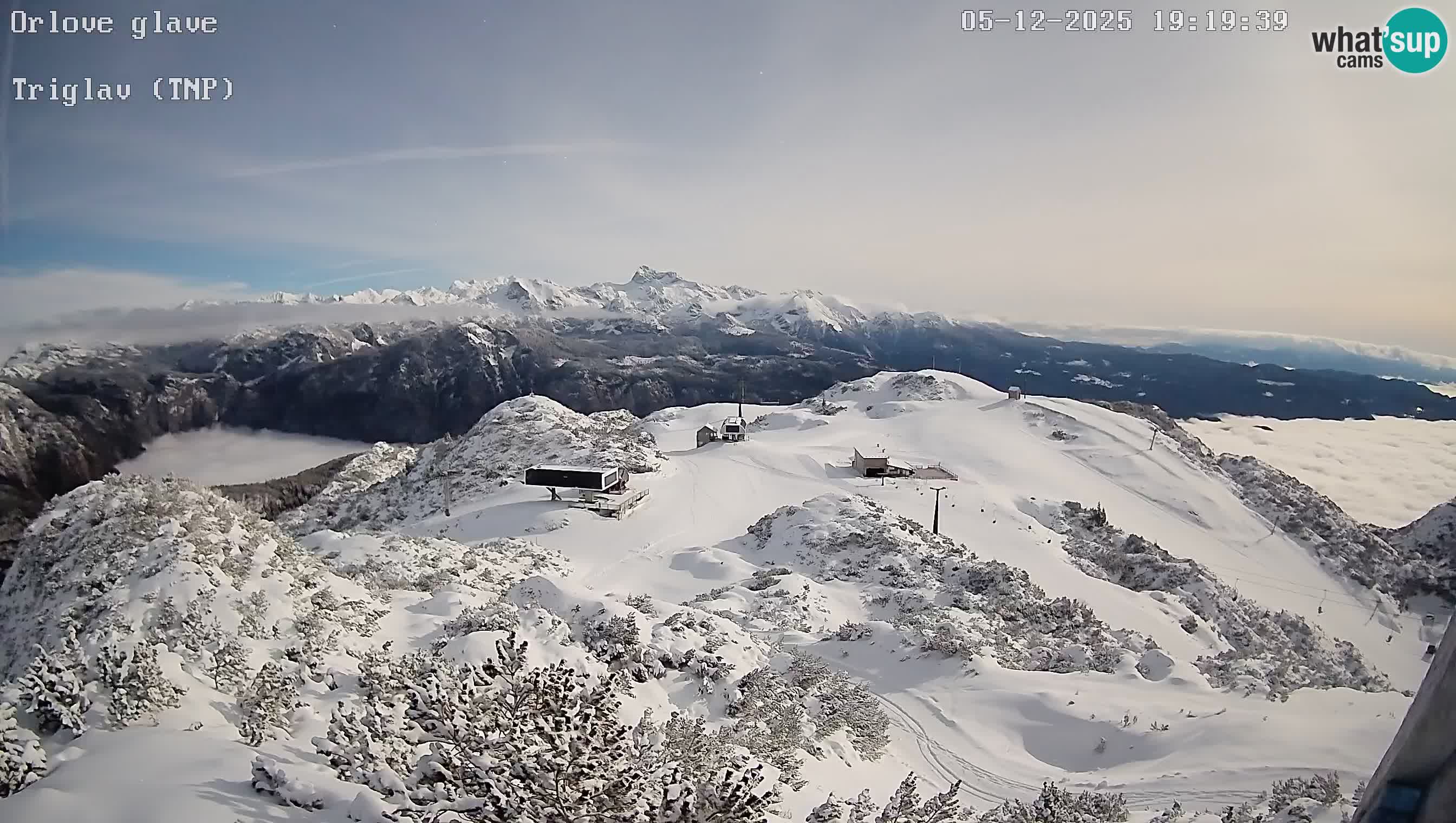 Smučišče Vogel Spletna kamera Pogled z Orlove Glave proti Triglavu