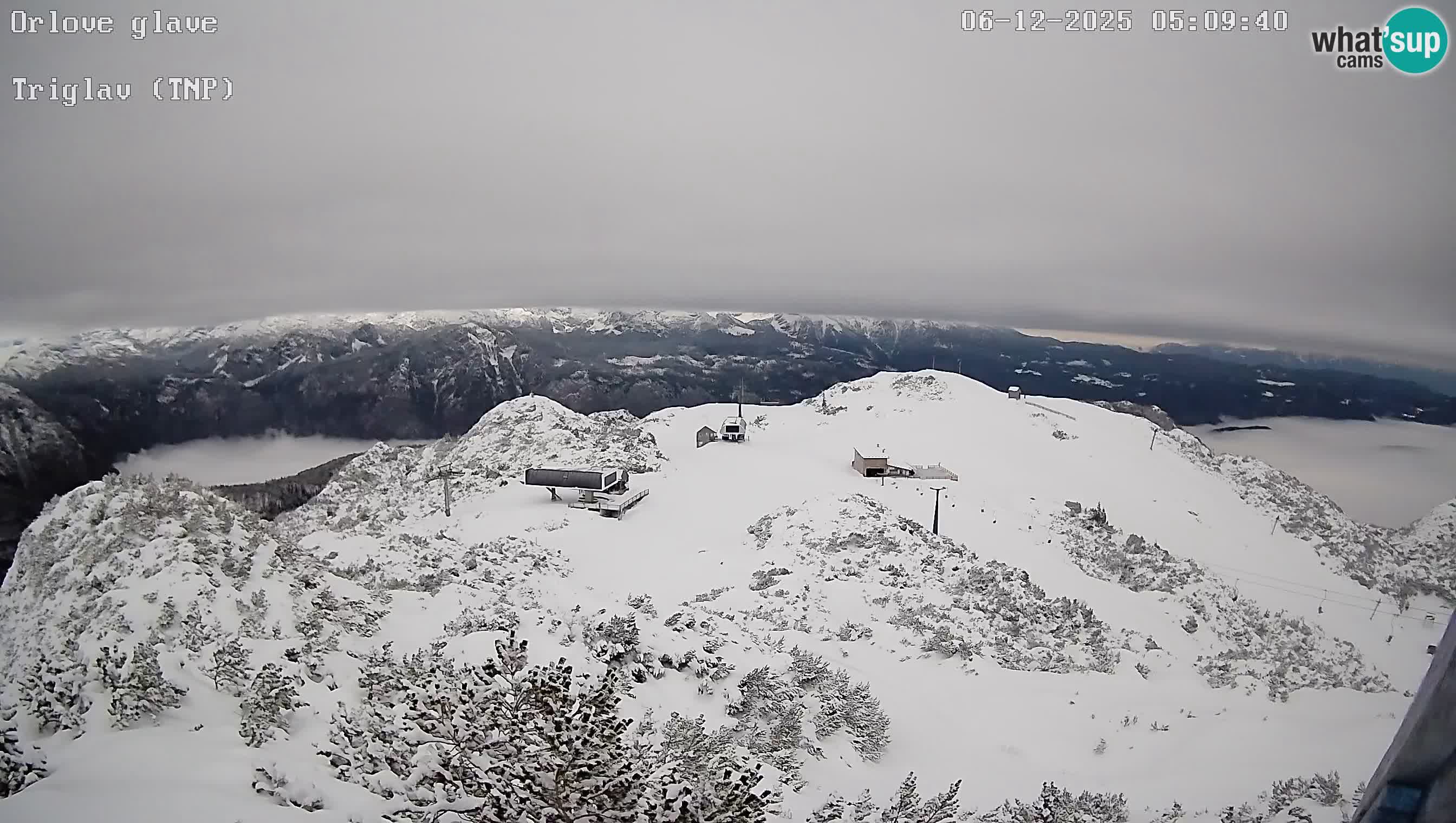 Skigebiet Vogel webcam Orlova Glava und Triglav