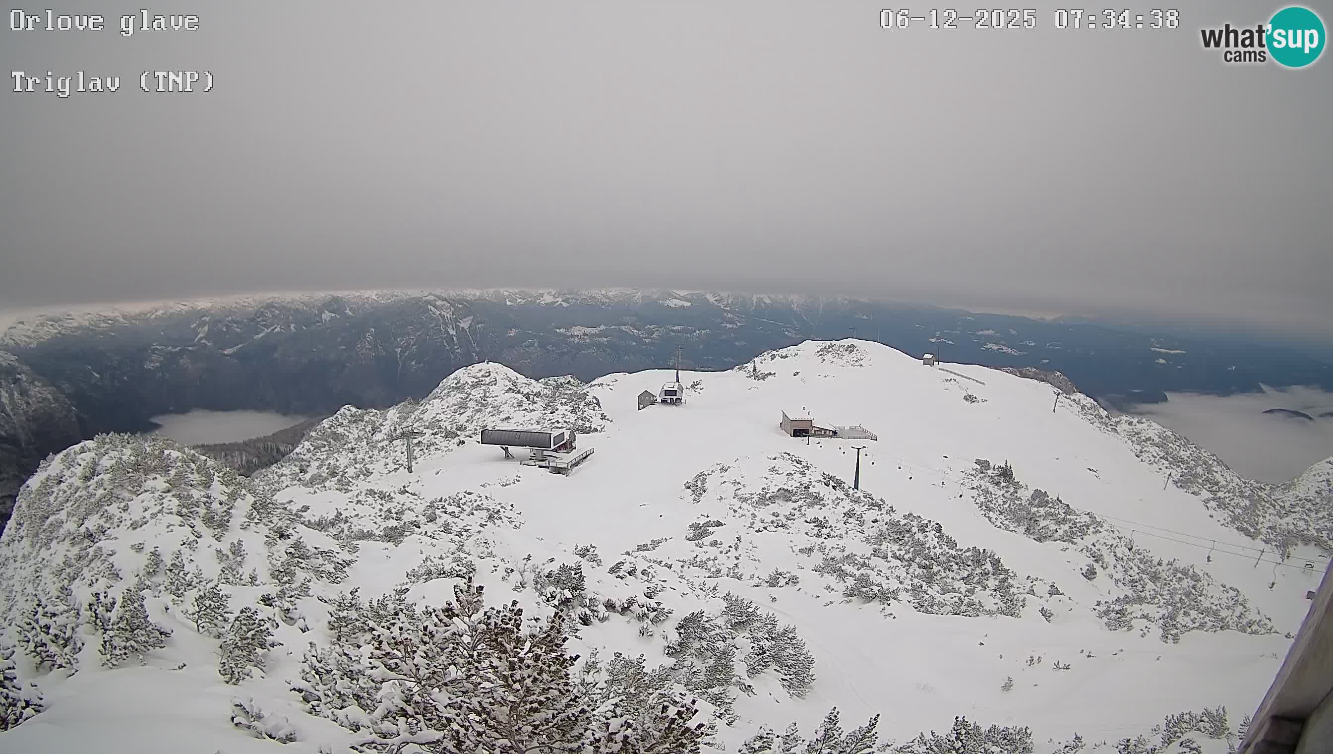 Smučišče Vogel Spletna kamera Pogled z Orlove Glave proti Triglavu