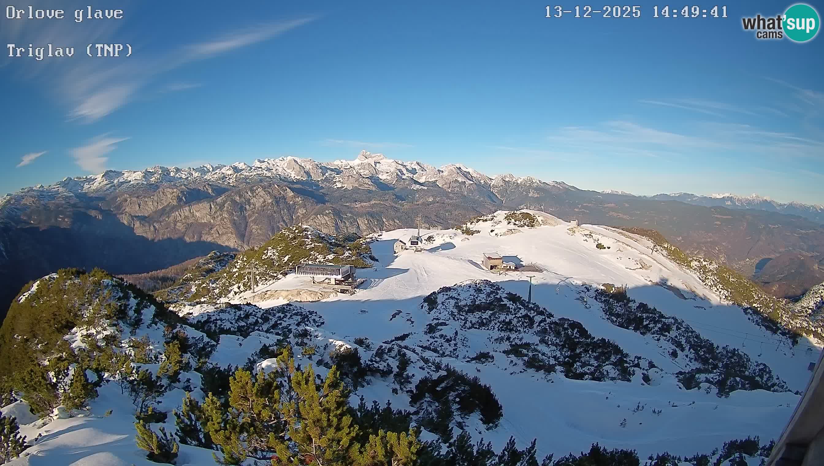 Smučišče Vogel Spletna kamera Pogled z Orlove Glave proti Triglavu