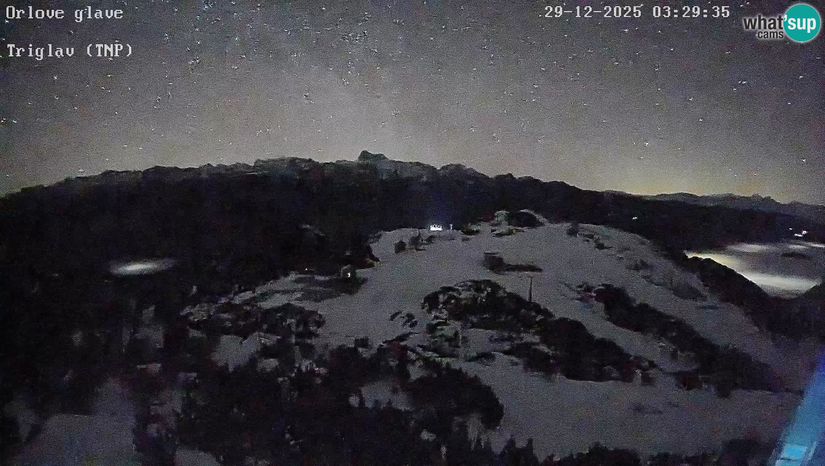 Stazione sciistica Vogel webcam Panorama dalla Orlova glave verso il Triglav