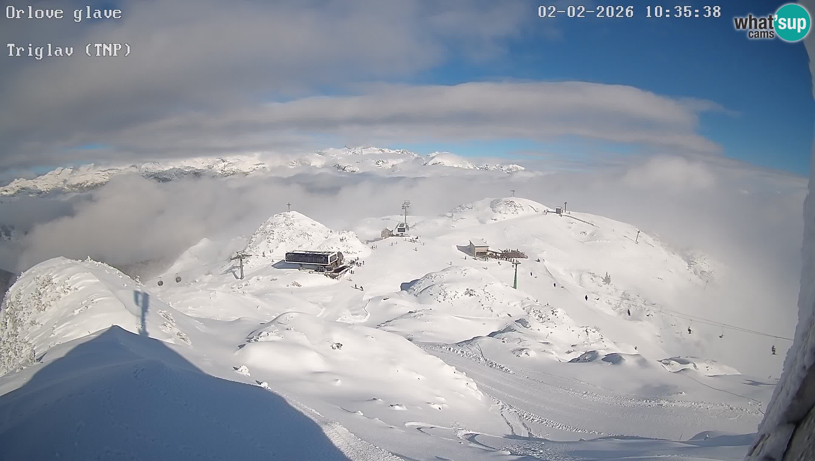 Smučišče Vogel Spletna kamera Pogled z Orlove Glave proti Triglavu