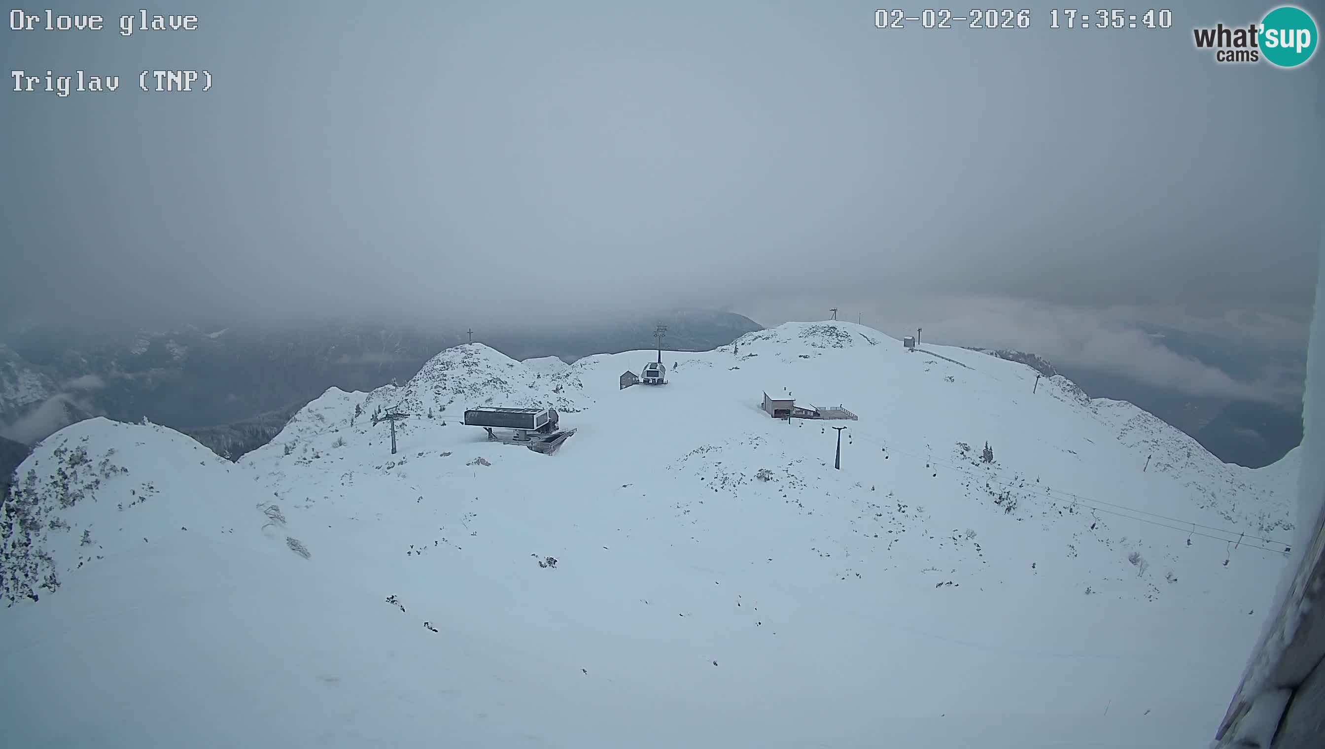 Skigebiet Vogel webcam Orlova Glava und Triglav
