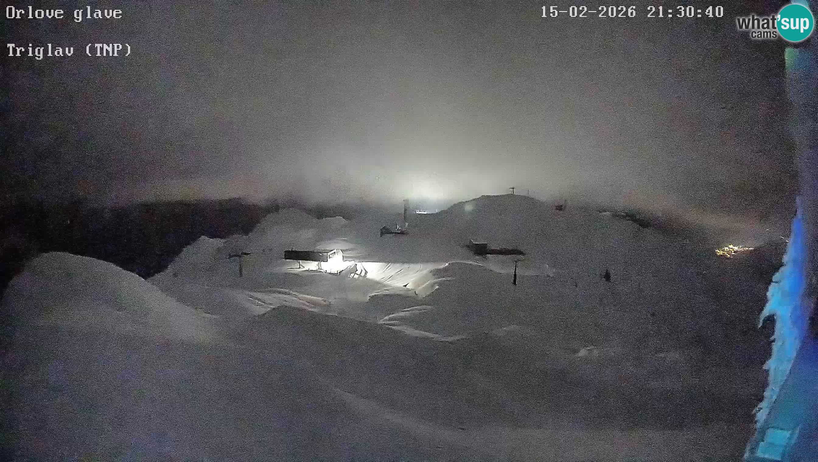 Vogel Ski Resort webcam View from Orlova Glava to Triglav