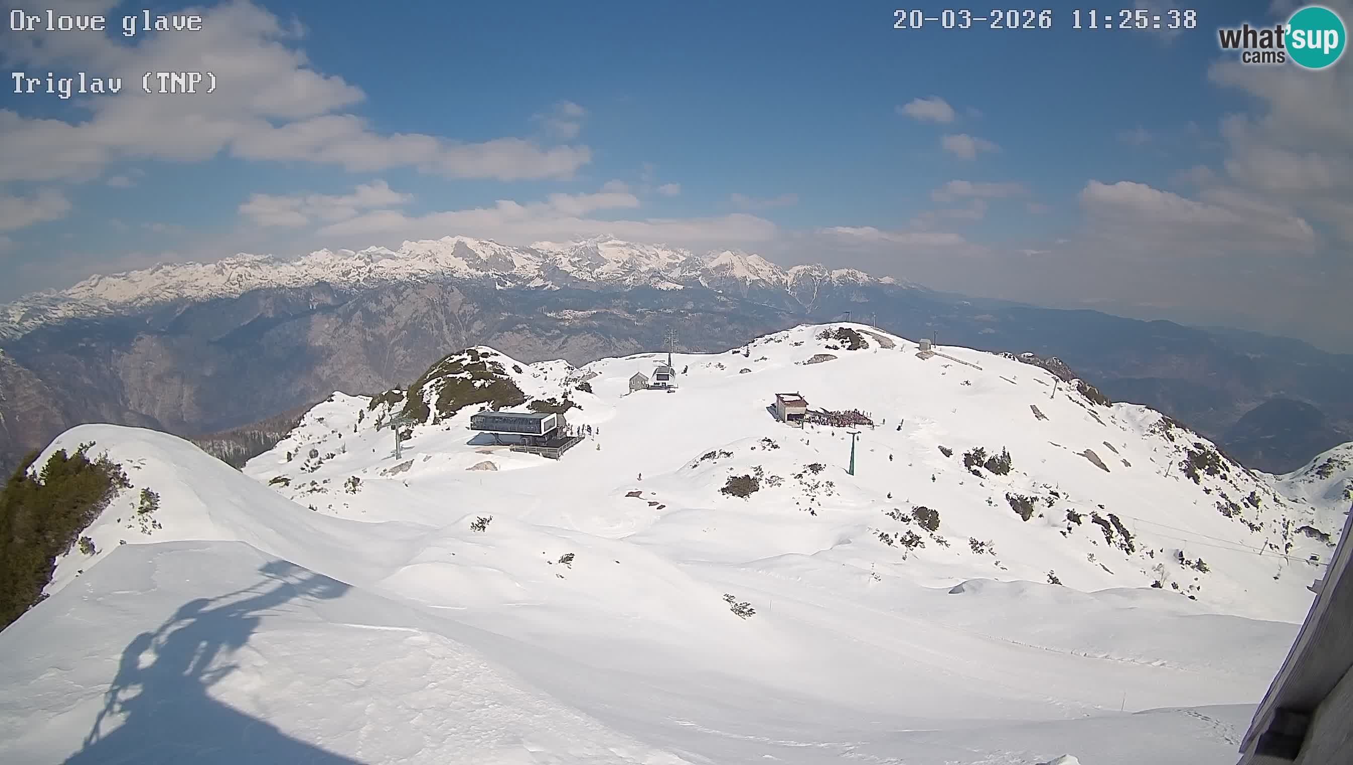 Smučišče Vogel Spletna kamera Pogled z Orlove Glave proti Triglavu