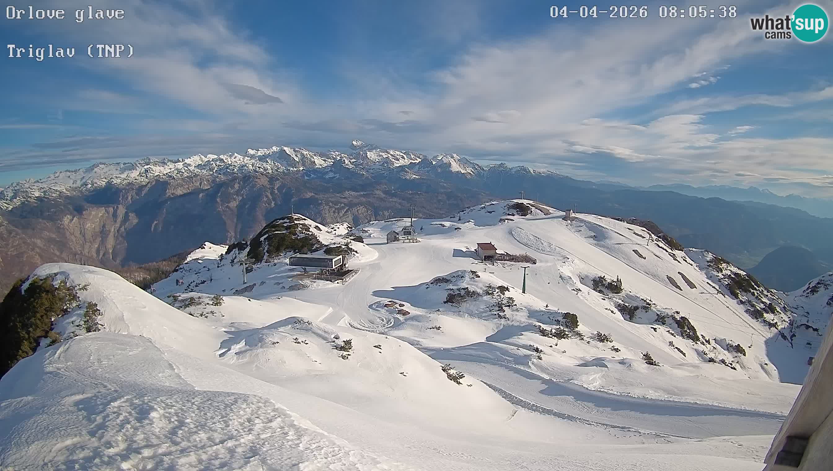 Skigebiet Vogel webcam Orlova Glava und Triglav