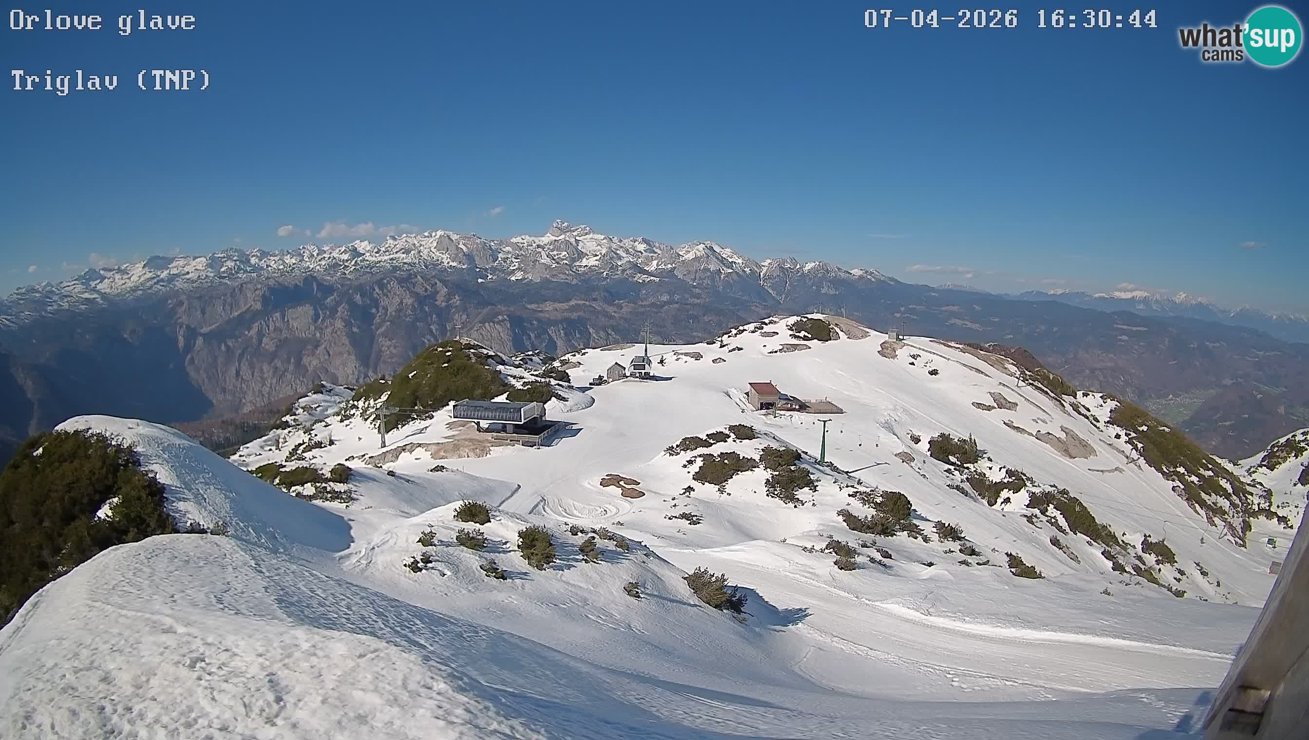 Smučišče Vogel Spletna kamera Pogled z Orlove Glave proti Triglavu