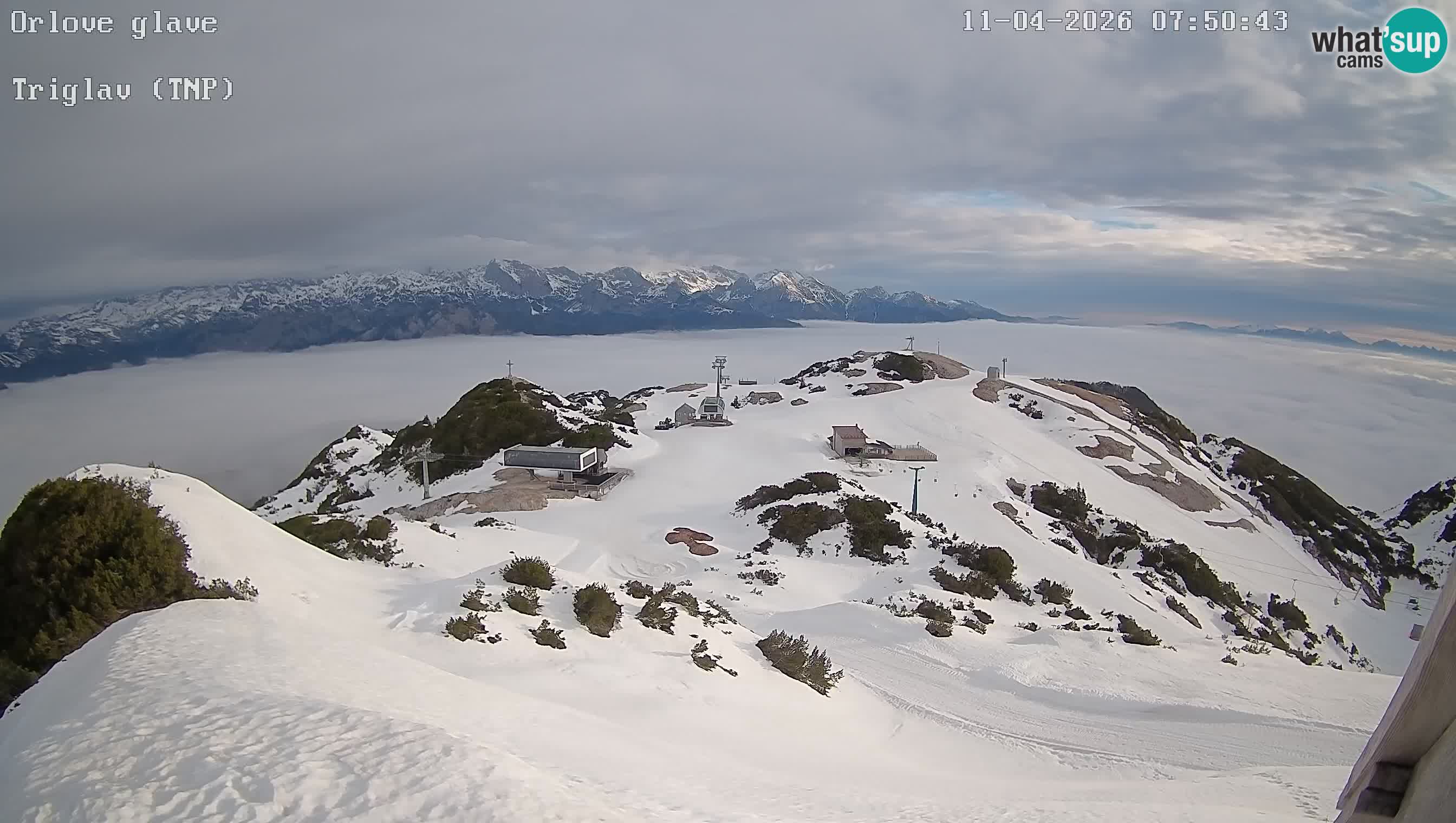 Skigebiet Vogel webcam Orlova Glava und Triglav