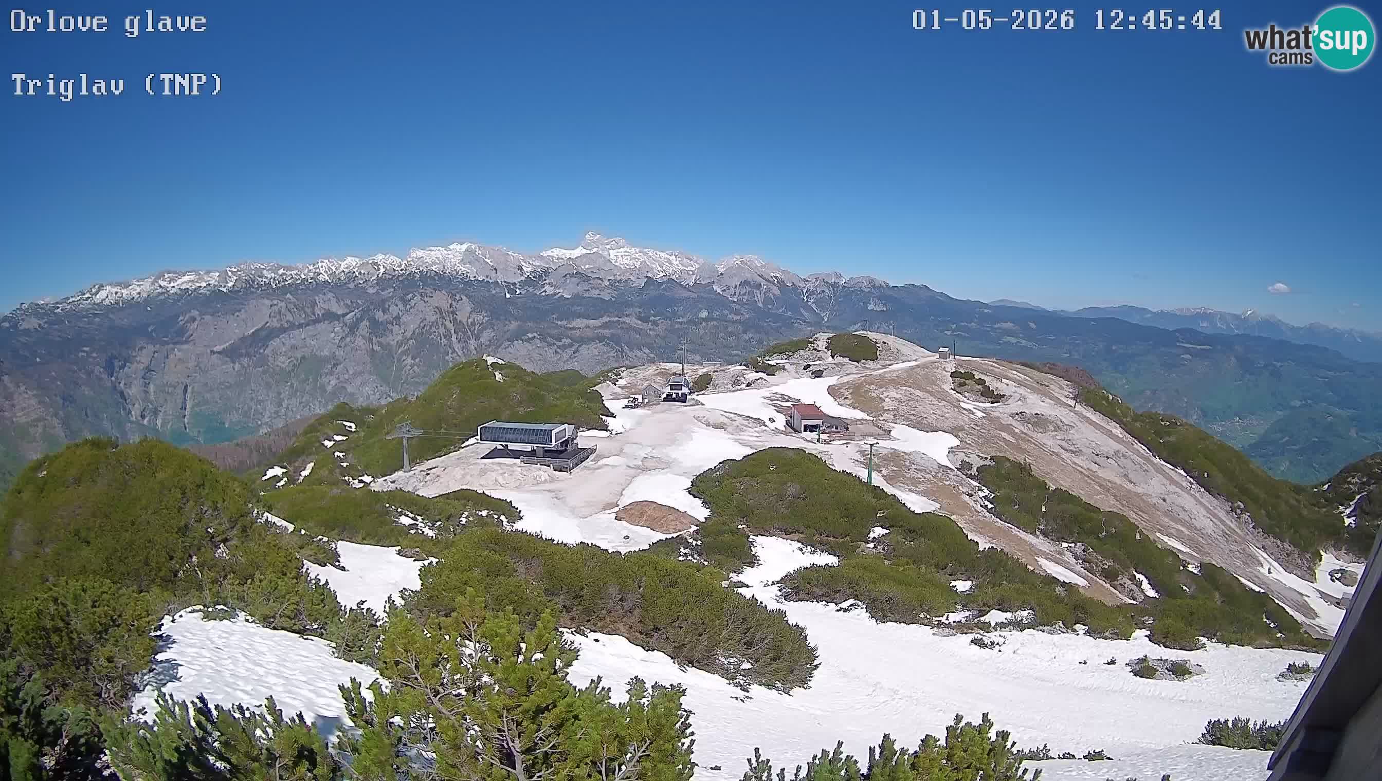 Skigebiet Vogel webcam Orlova Glava und Triglav