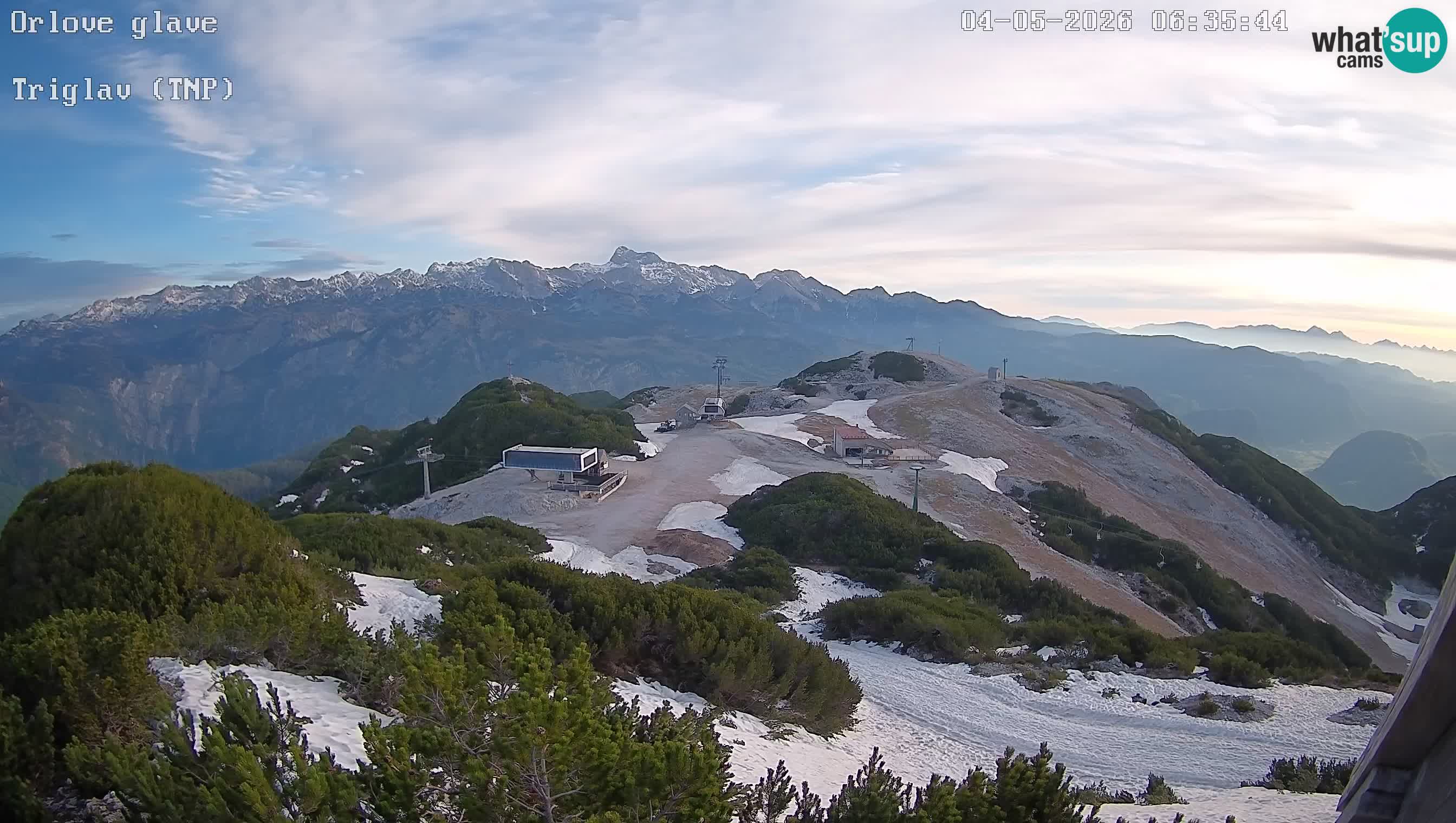 Skigebiet Vogel webcam Orlova Glava und Triglav