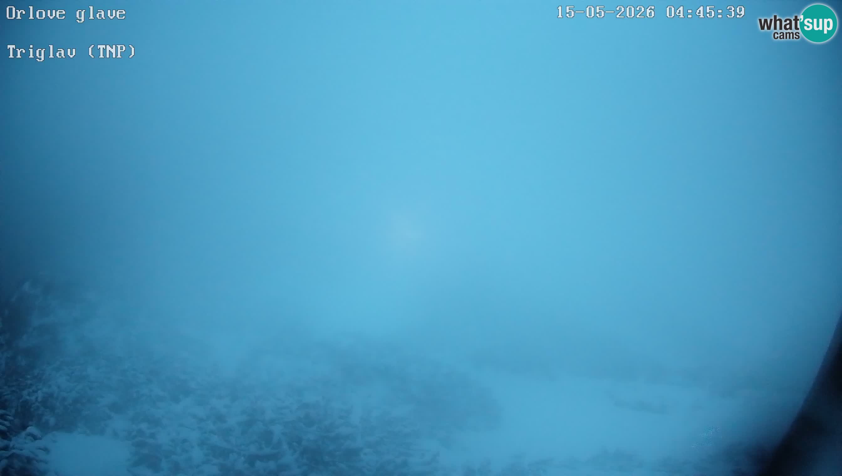 Vogel Ski Resort webcam View from Orlova Glava to Triglav