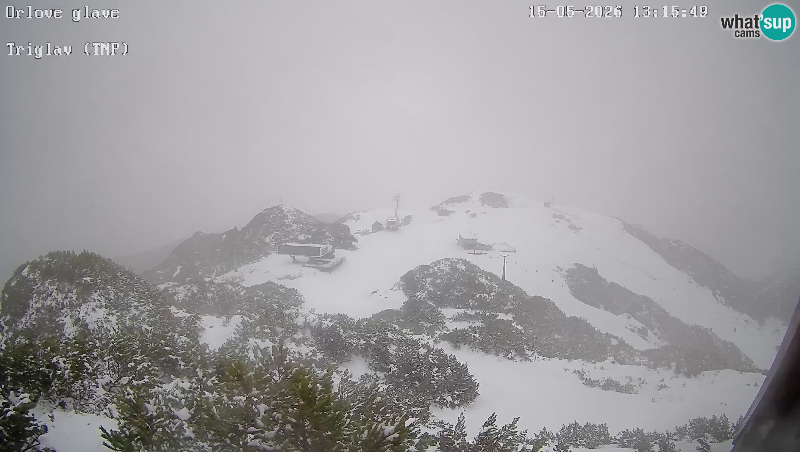 Skijalište Vogel web kamera panorama sa Orlove glave proti Triglavu