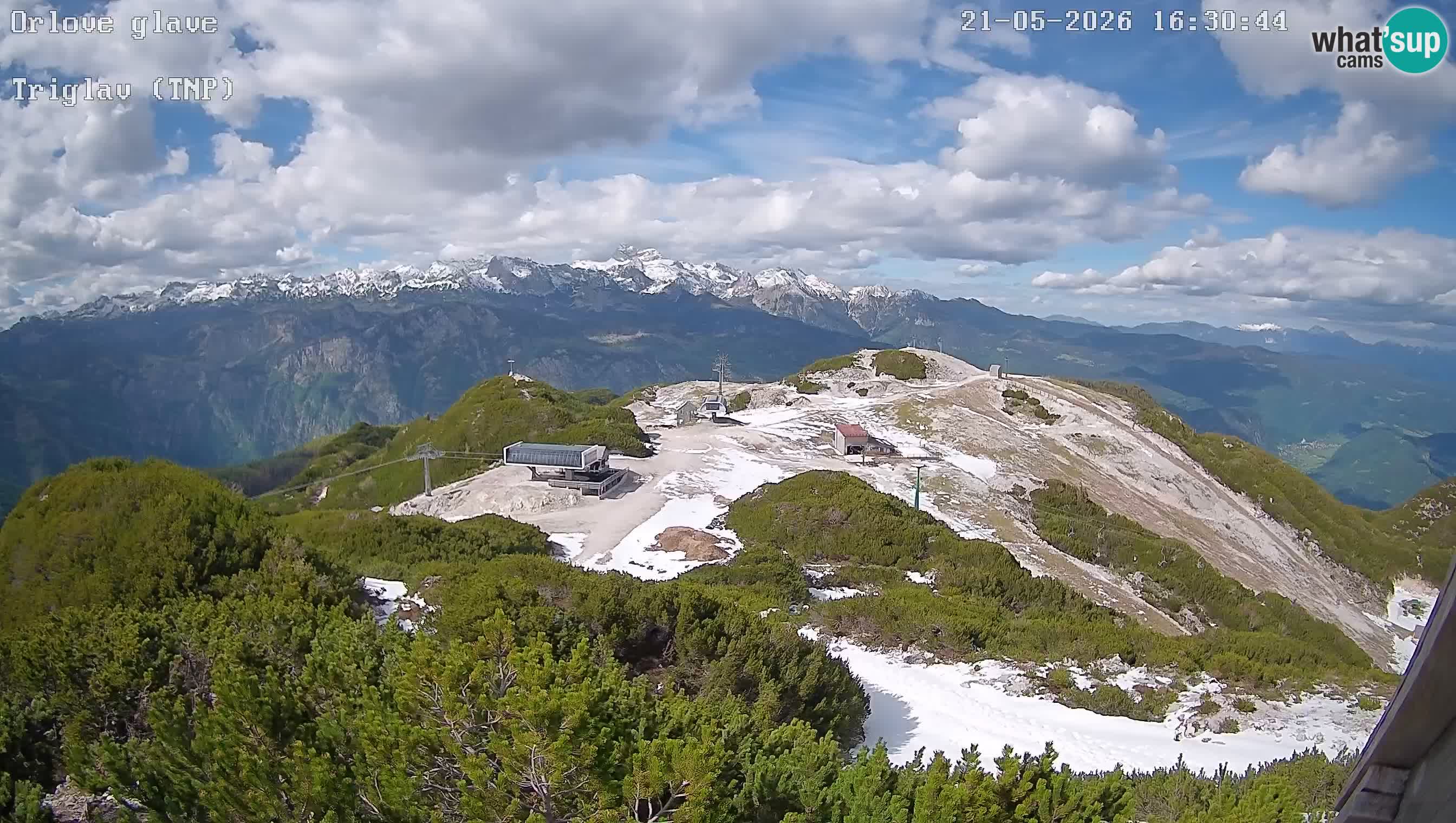Skigebiet Vogel webcam Orlova Glava und Triglav