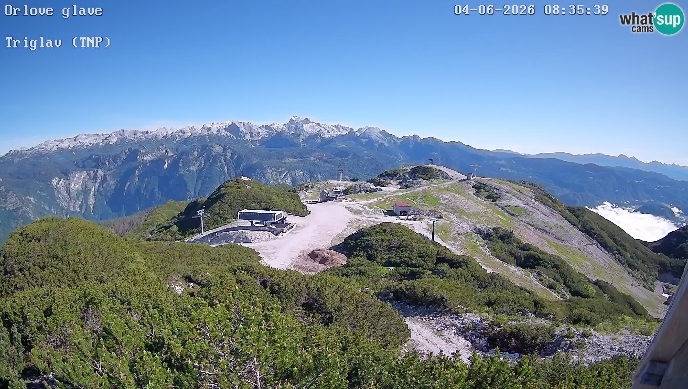 Skigebiet Vogel webcam Orlova Glava und Triglav