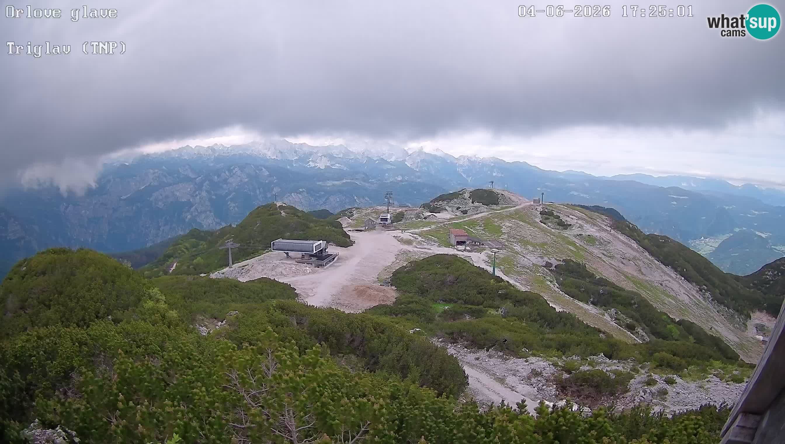 Skijalište Vogel web kamera panorama sa Orlove glave proti Triglavu