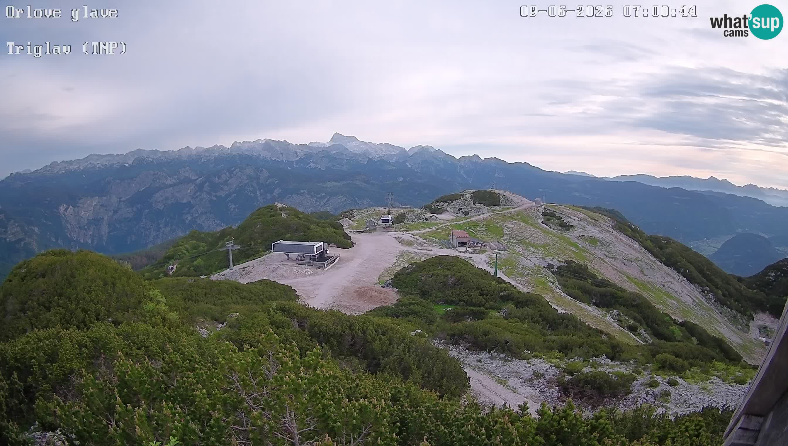 Skijalište Vogel web kamera panorama sa Orlove glave proti Triglavu