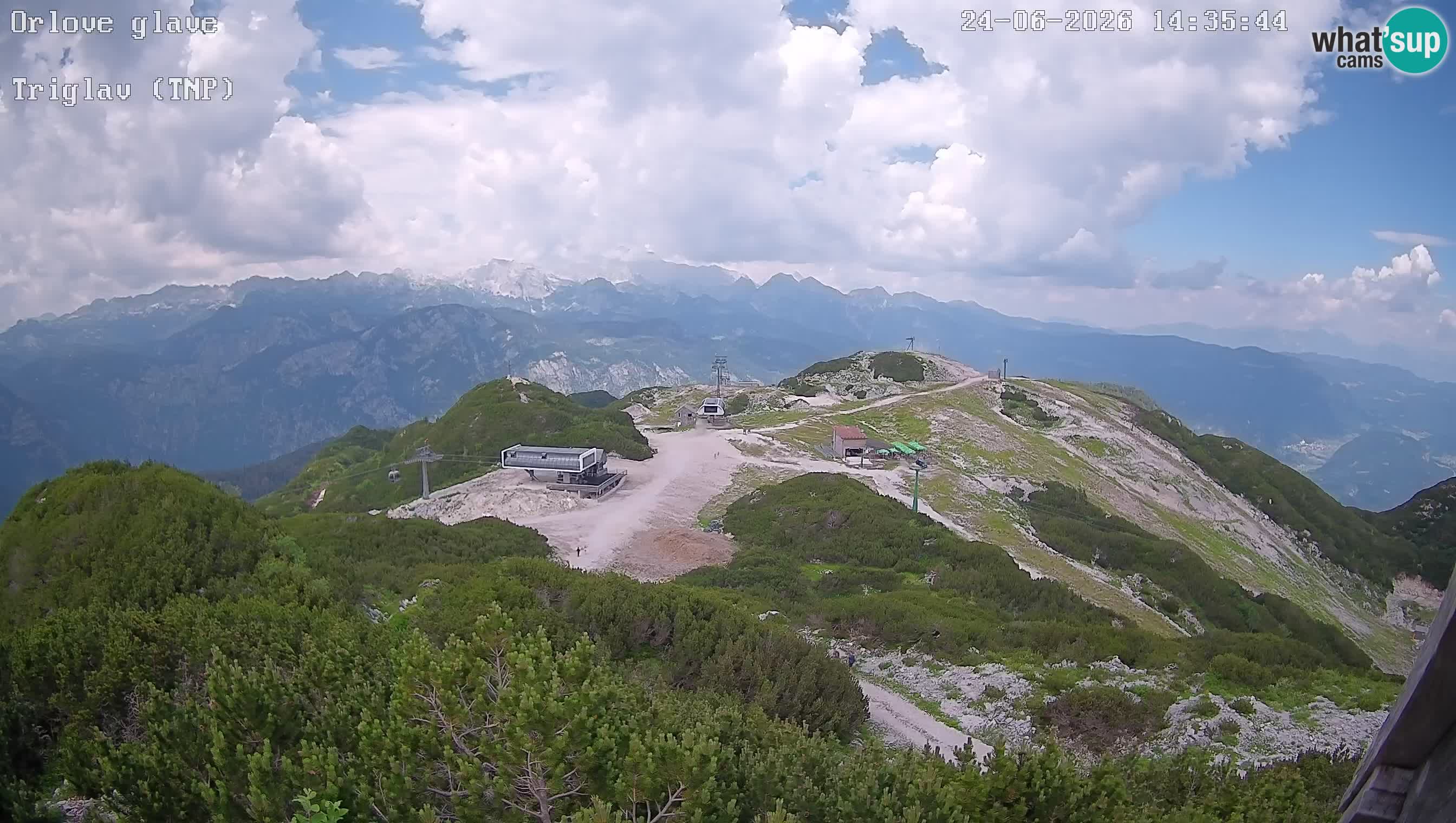 Skigebiet Vogel webcam Orlova Glava und Triglav