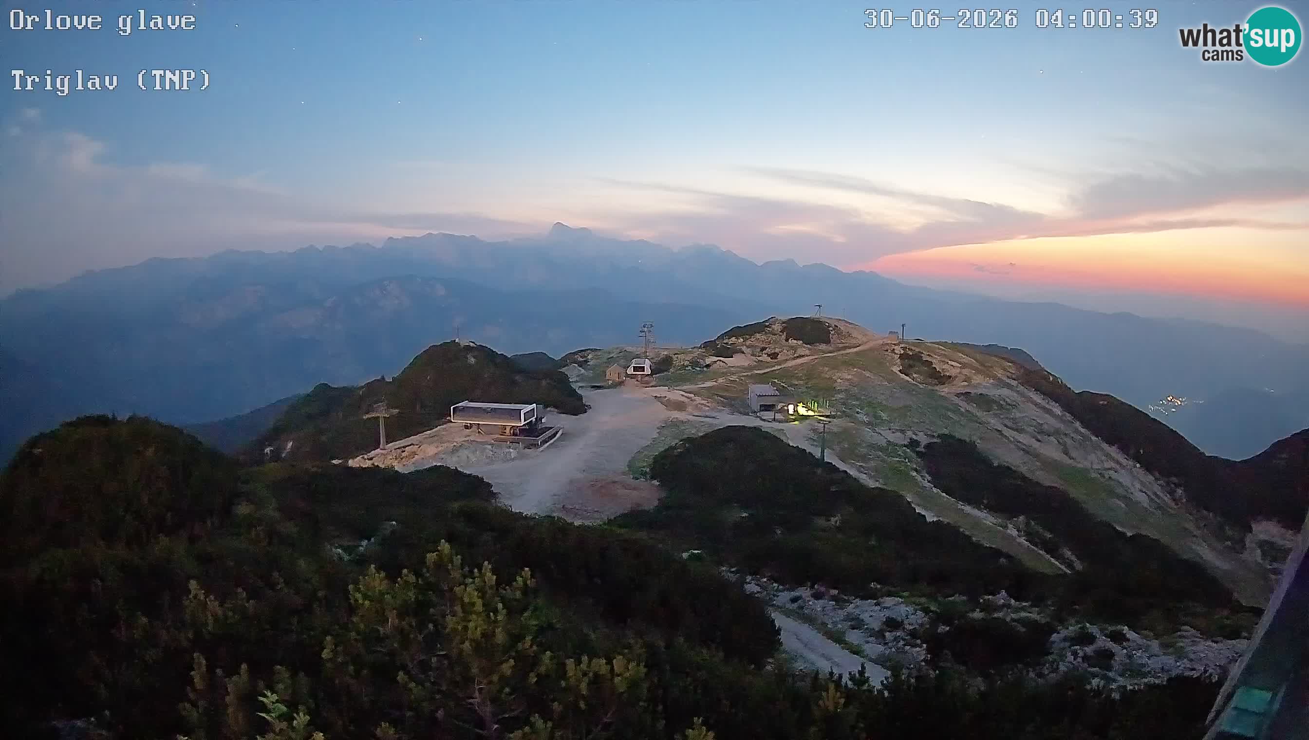 Skijalište Vogel web kamera panorama sa Orlove glave proti Triglavu