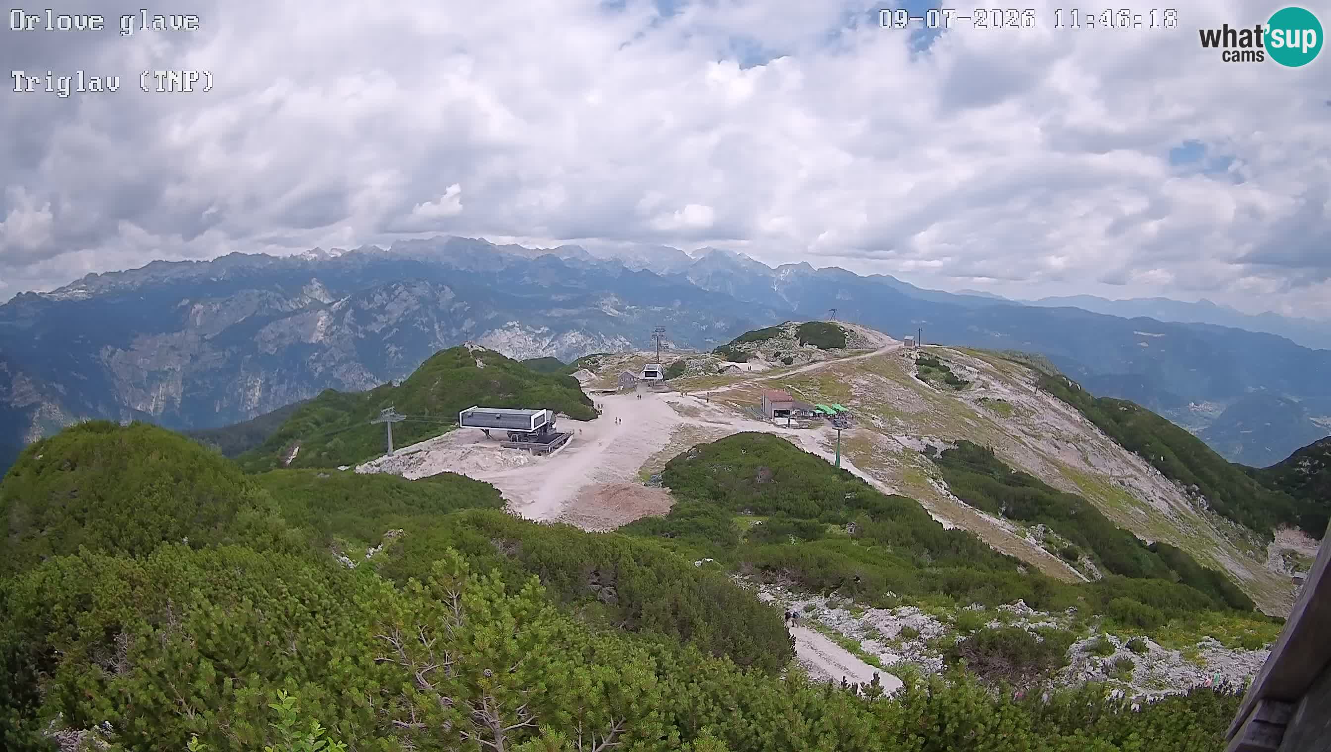 Skijalište Vogel web kamera panorama sa Orlove glave proti Triglavu