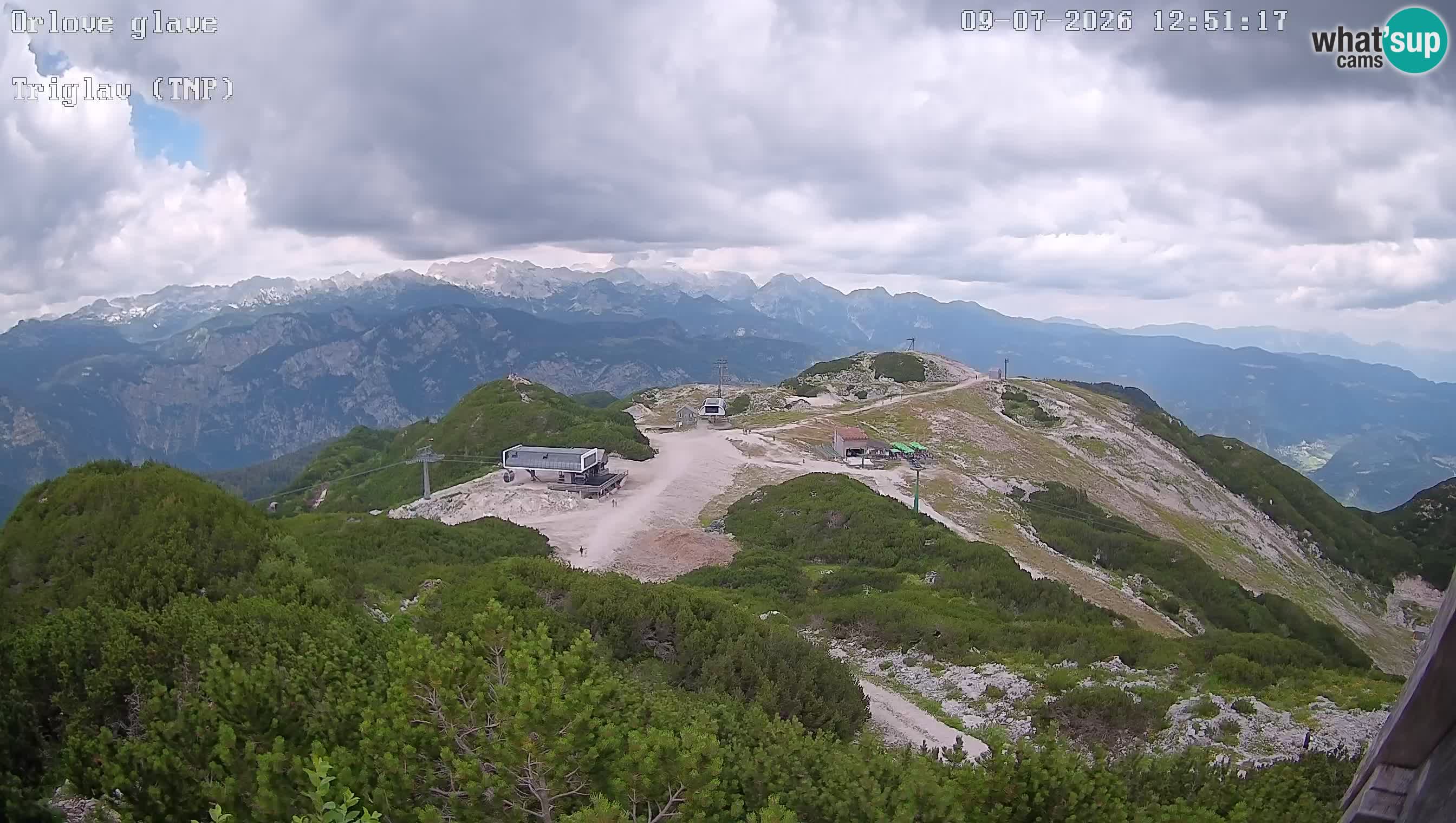Smučišče Vogel Spletna kamera Pogled z Orlove Glave proti Triglavu