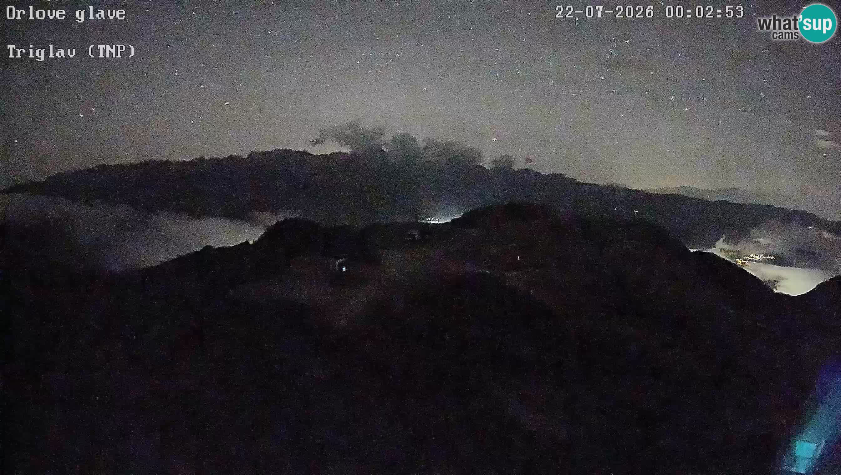 Vogel Ski Resort webcam View from Orlova Glava to Triglav