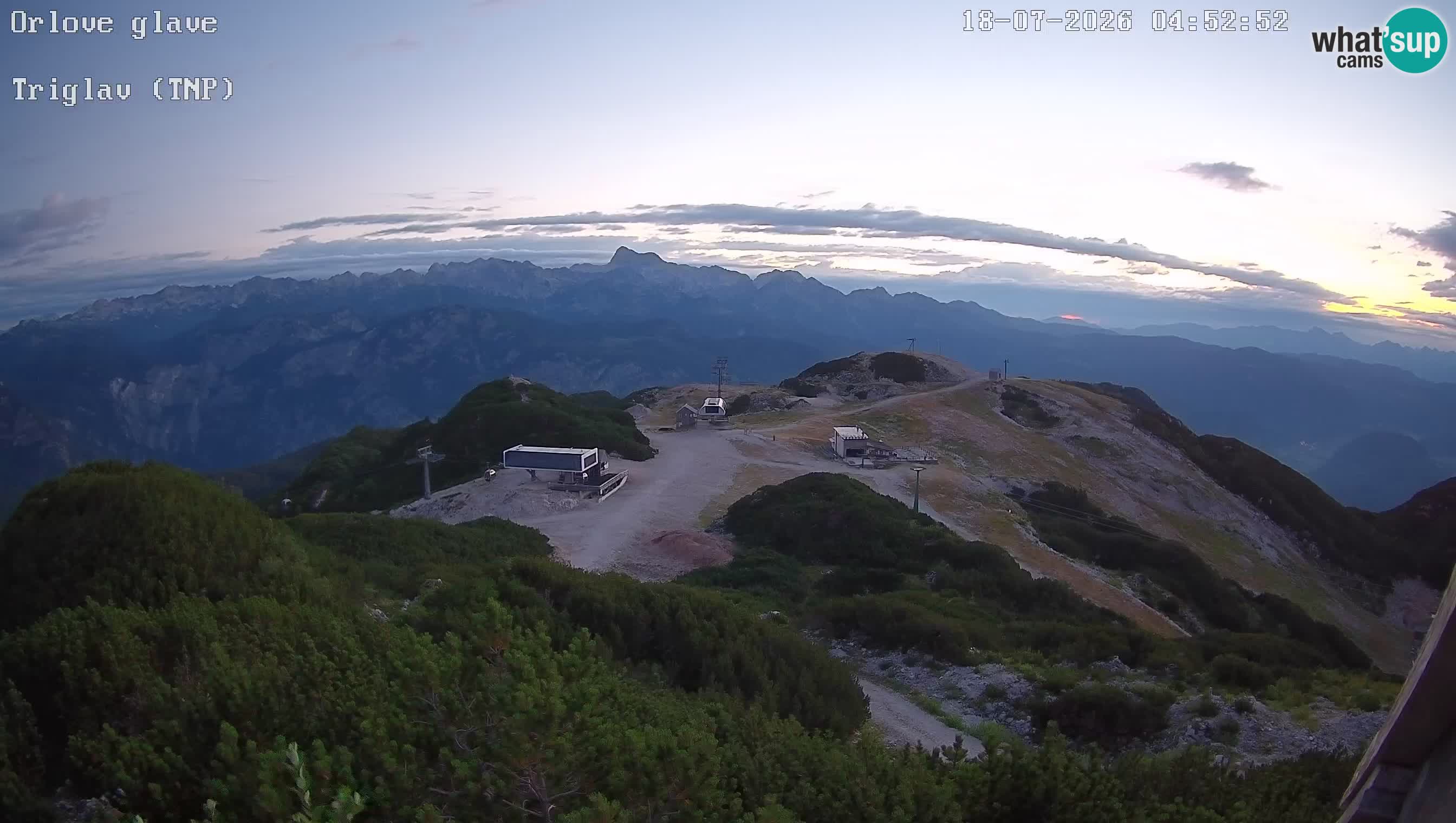 Skigebiet Vogel webcam Orlova Glava und Triglav