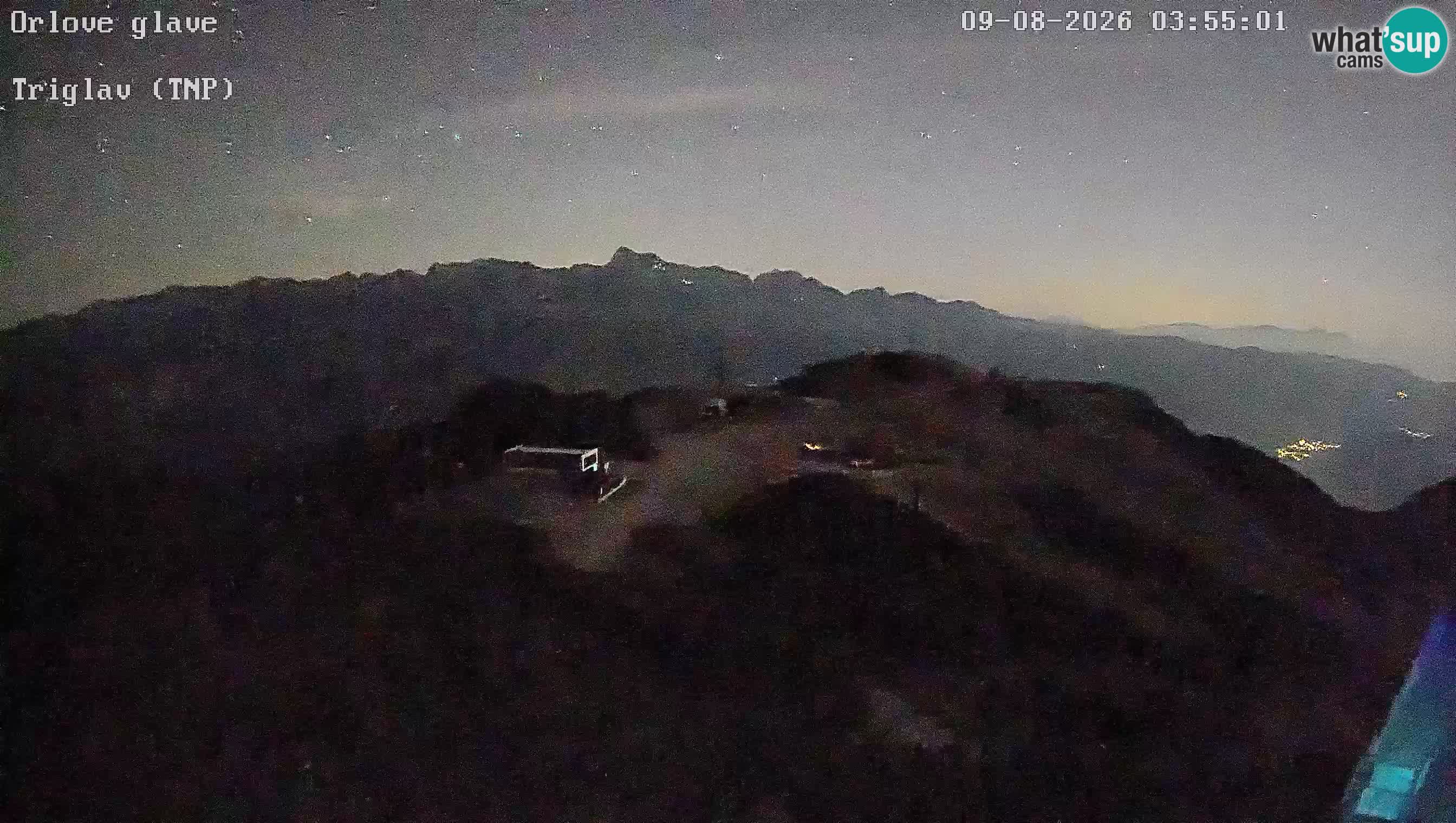 Stazione sciistica Vogel webcam Panorama dalla Orlova glave verso il Triglav