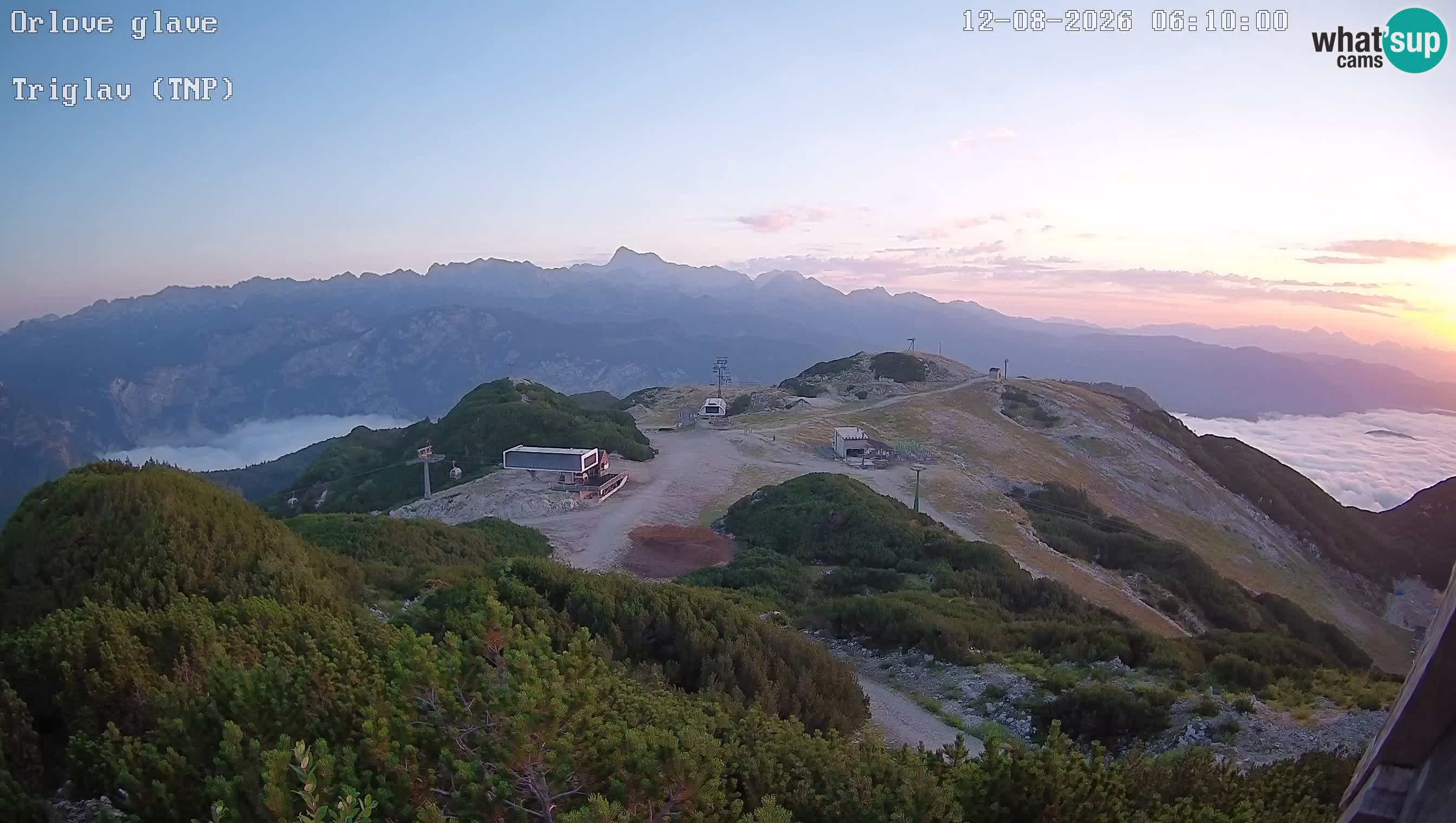 Skijalište Vogel web kamera panorama sa Orlove glave proti Triglavu