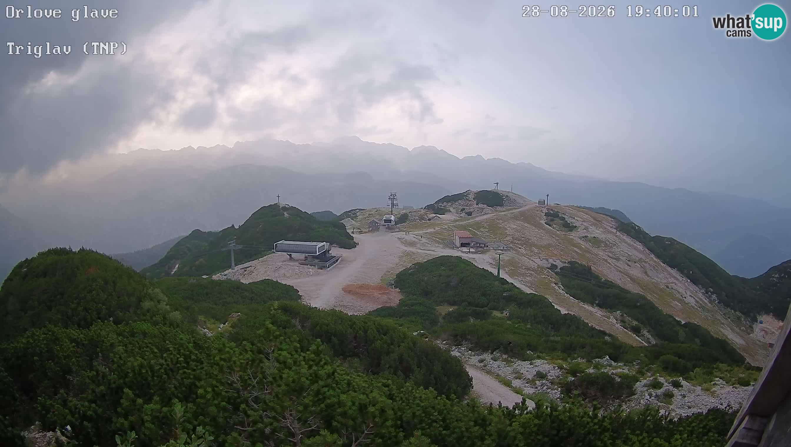 Skijalište Vogel web kamera panorama sa Orlove glave proti Triglavu