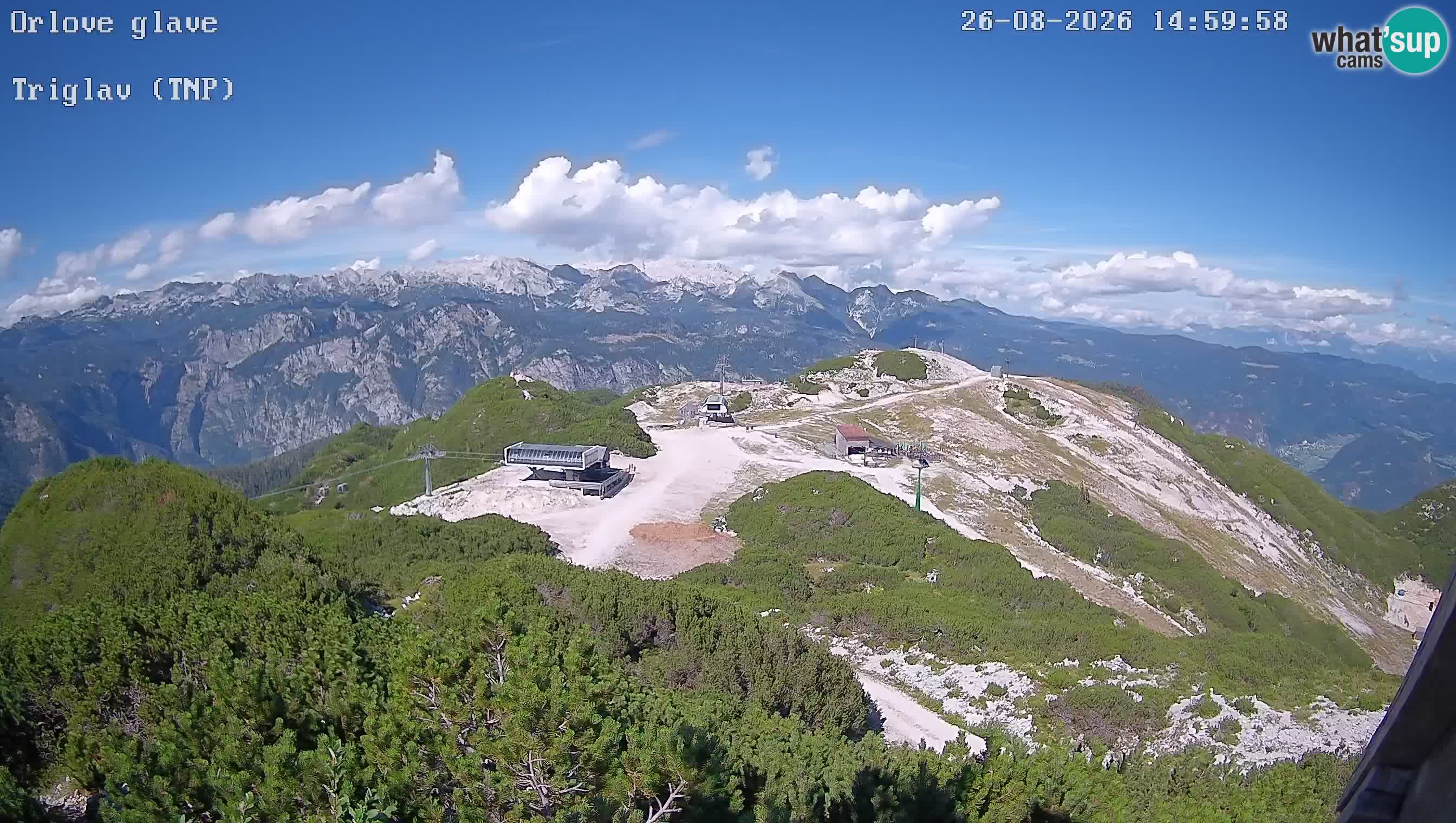 Smučišče Vogel Spletna kamera Pogled z Orlove Glave proti Triglavu