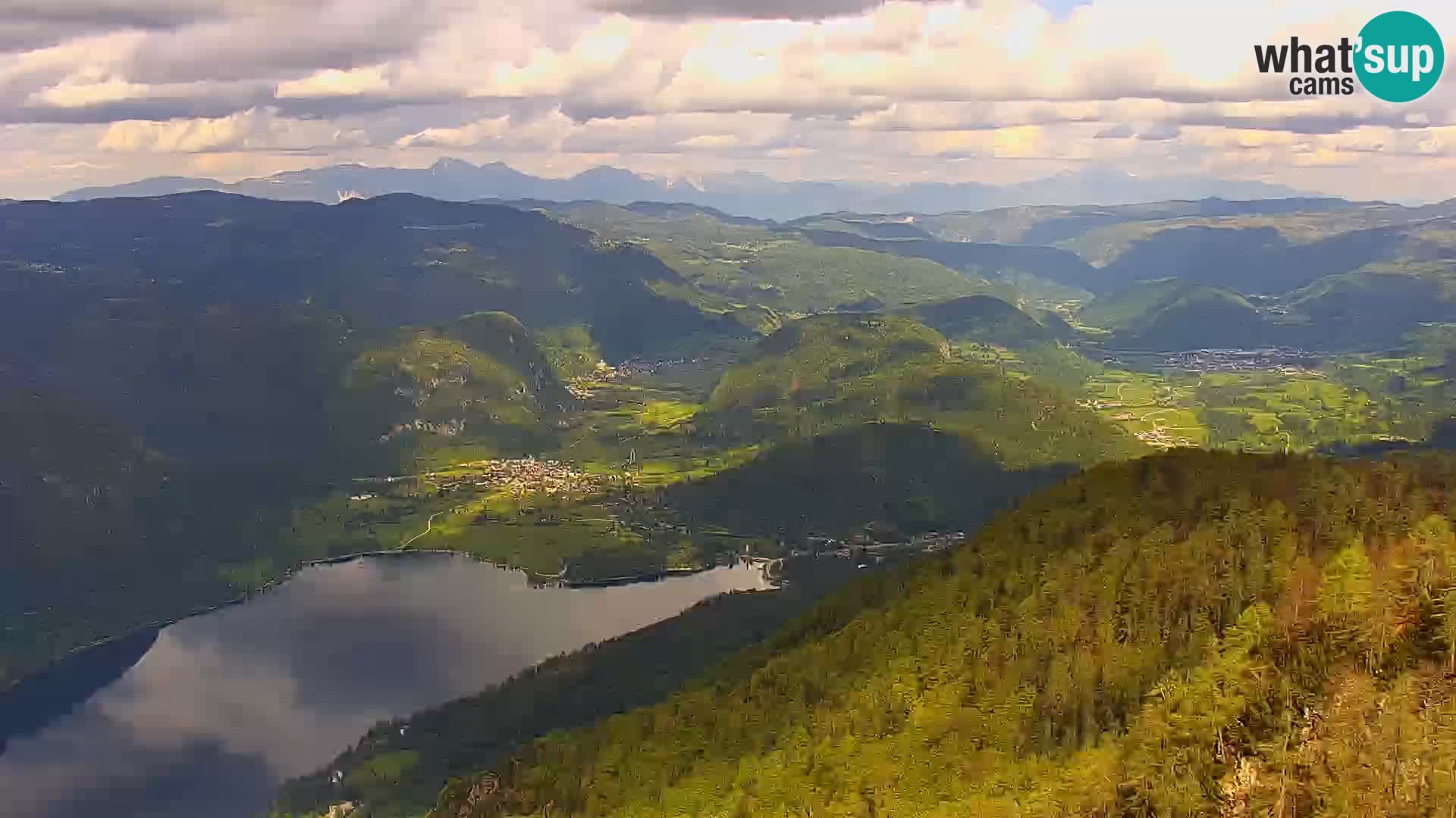 Webcam lago di Bohinj e del Triglav – vista dalla stazione sciistica di Vogel