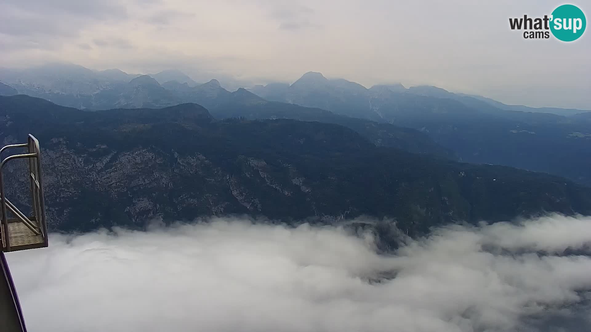 Webcam lac de Bohinj et Triglav – vue depuis la station de ski de Vogel