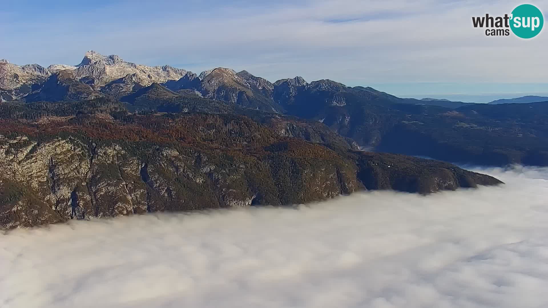 Webcam Bohinj See und Triglav – Blick vom Skigebiet Vogel