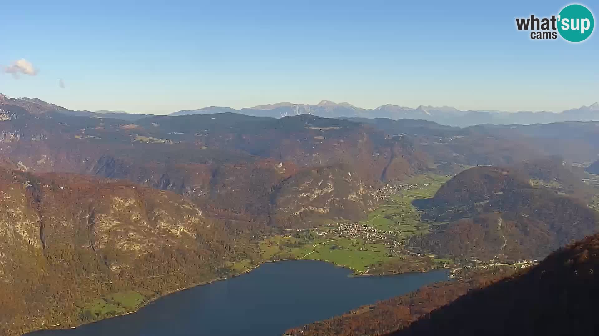 Bohinj lake webcam and Triglav – view from Vogel ski resort