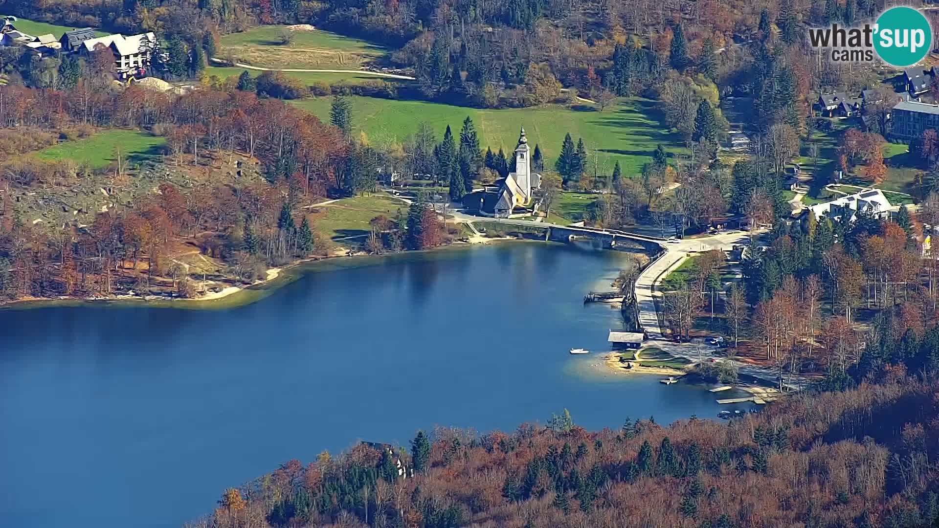 Web kamera Bohinjsko jezero i Triglav – pogled sa skijališta Vogel